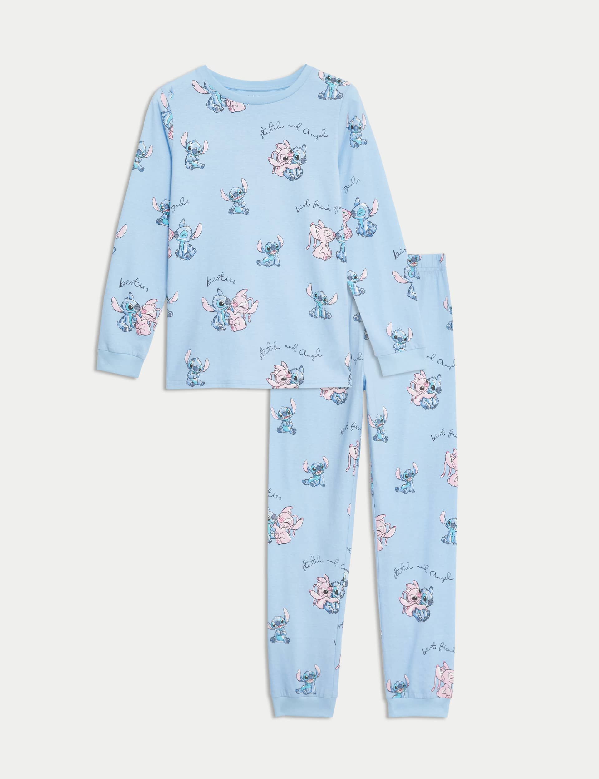 M&S Girls Lilo & Stitch Pyjamas (3-16 Yrs) - 10-11 - Blue Mix, Blue Mix