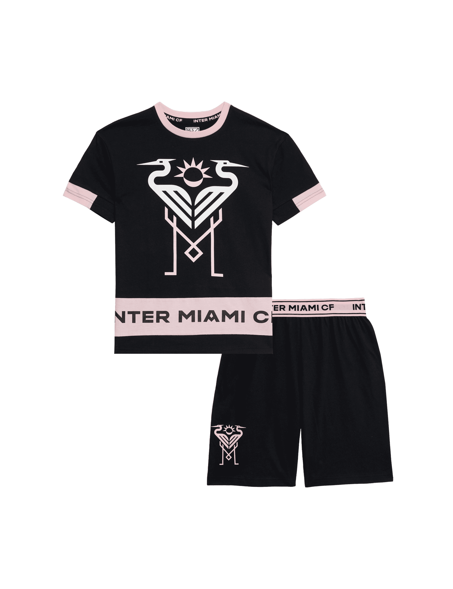 M&S Collection Inter Miami Soccer Pyjamas (6-16 Yrs) - 13-14 - Black Mix, Black Mix