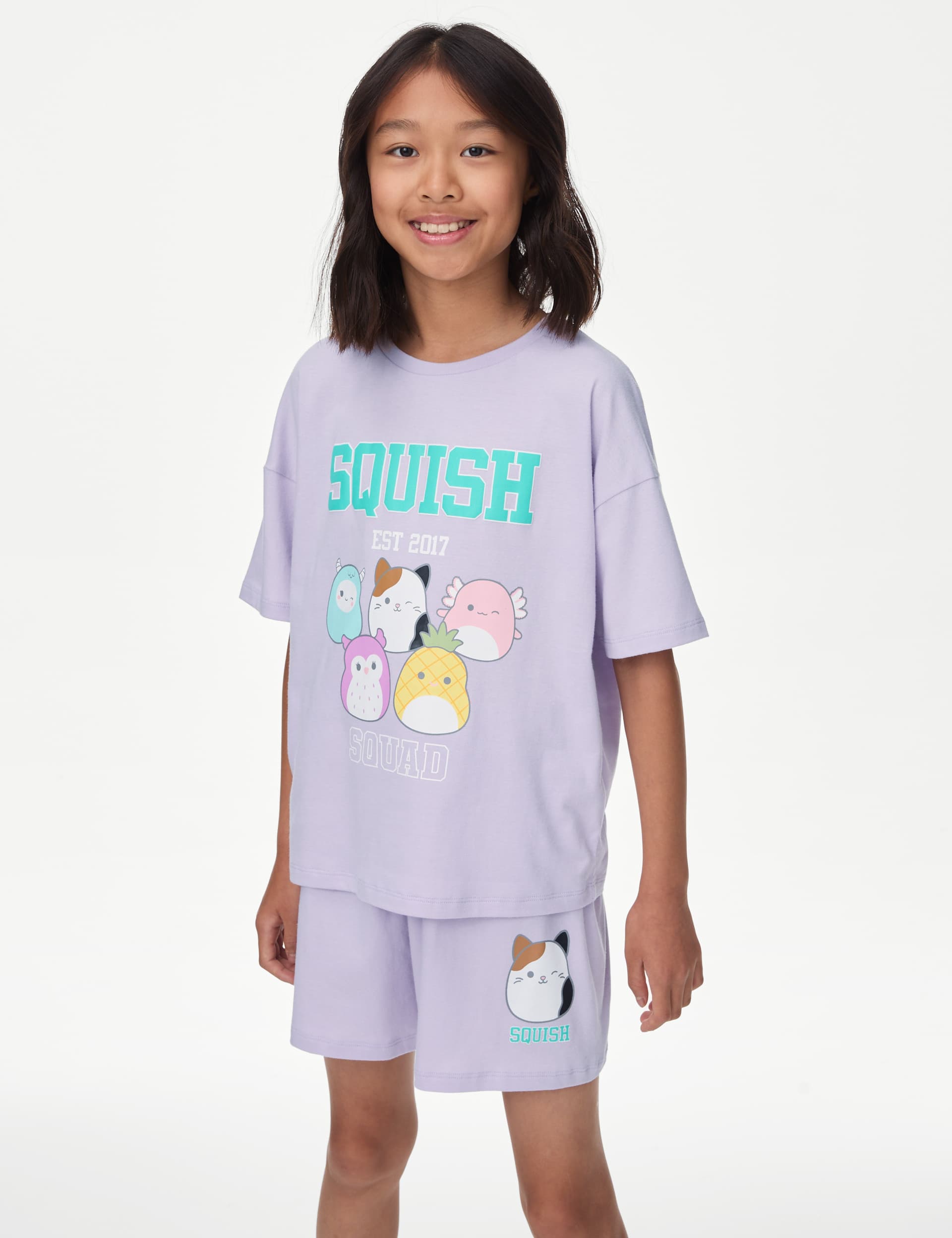 M&S Girls Squishmallows Pure Cotton Pyjamas (5-16 Yrs) - 15-16 - Multi, Multi