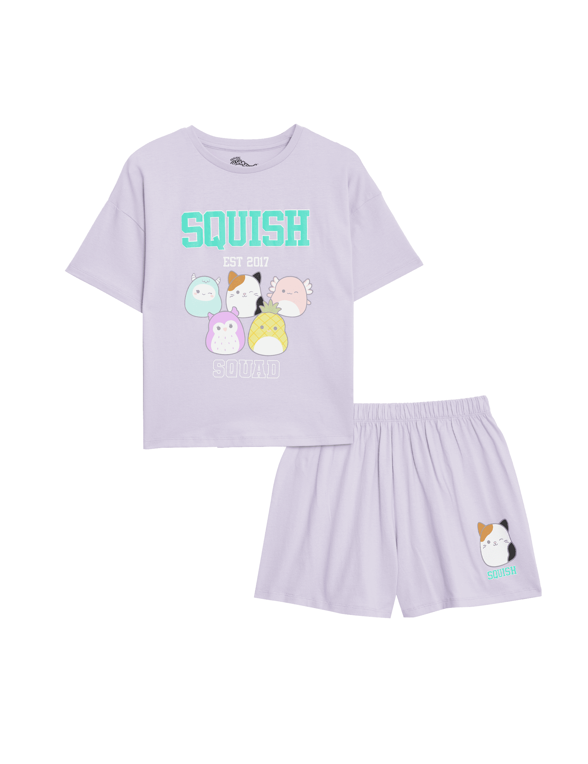 M&S Collection Girls Squishmallows Pure Cotton Pyjamas (5-16 Yrs) - 15-16 - Multi, Multi