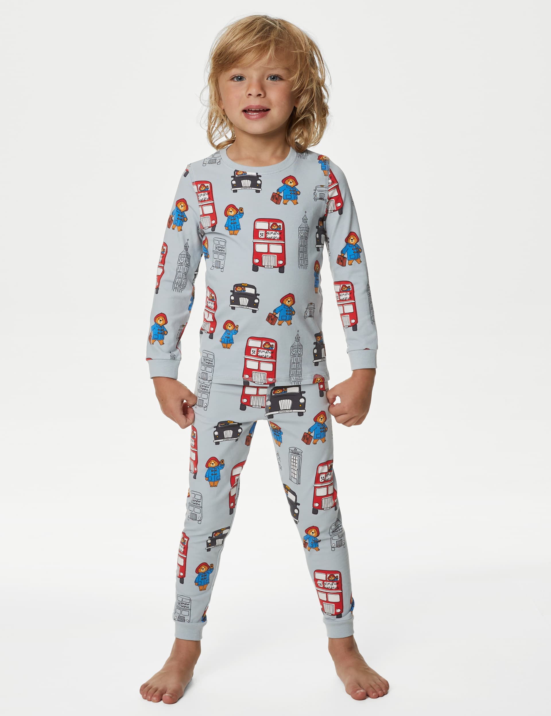 M&S Paddington Pyjamas (1-7 Yrs) - 4-5 Y - Blue Mix, Blue Mix