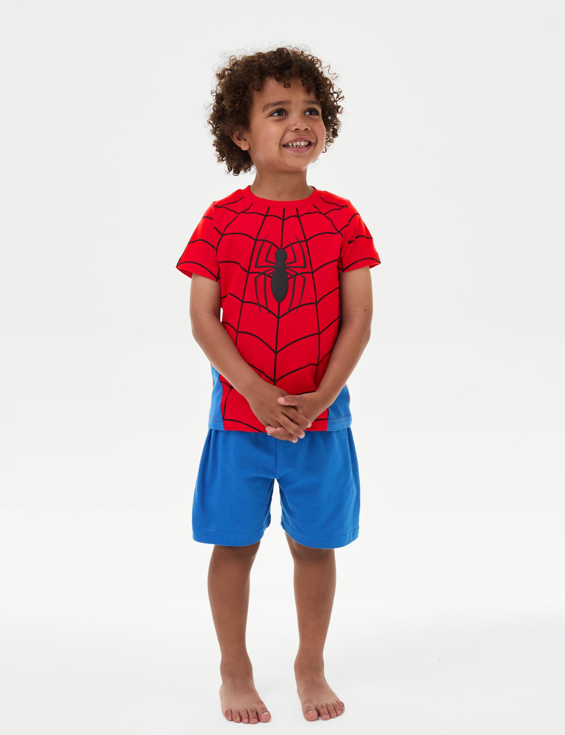 M&S Boys Pure Cotton Spider-Man Pyjamas (2-8 Yrs) - 4-5 Y - Red Mix, Red Mix