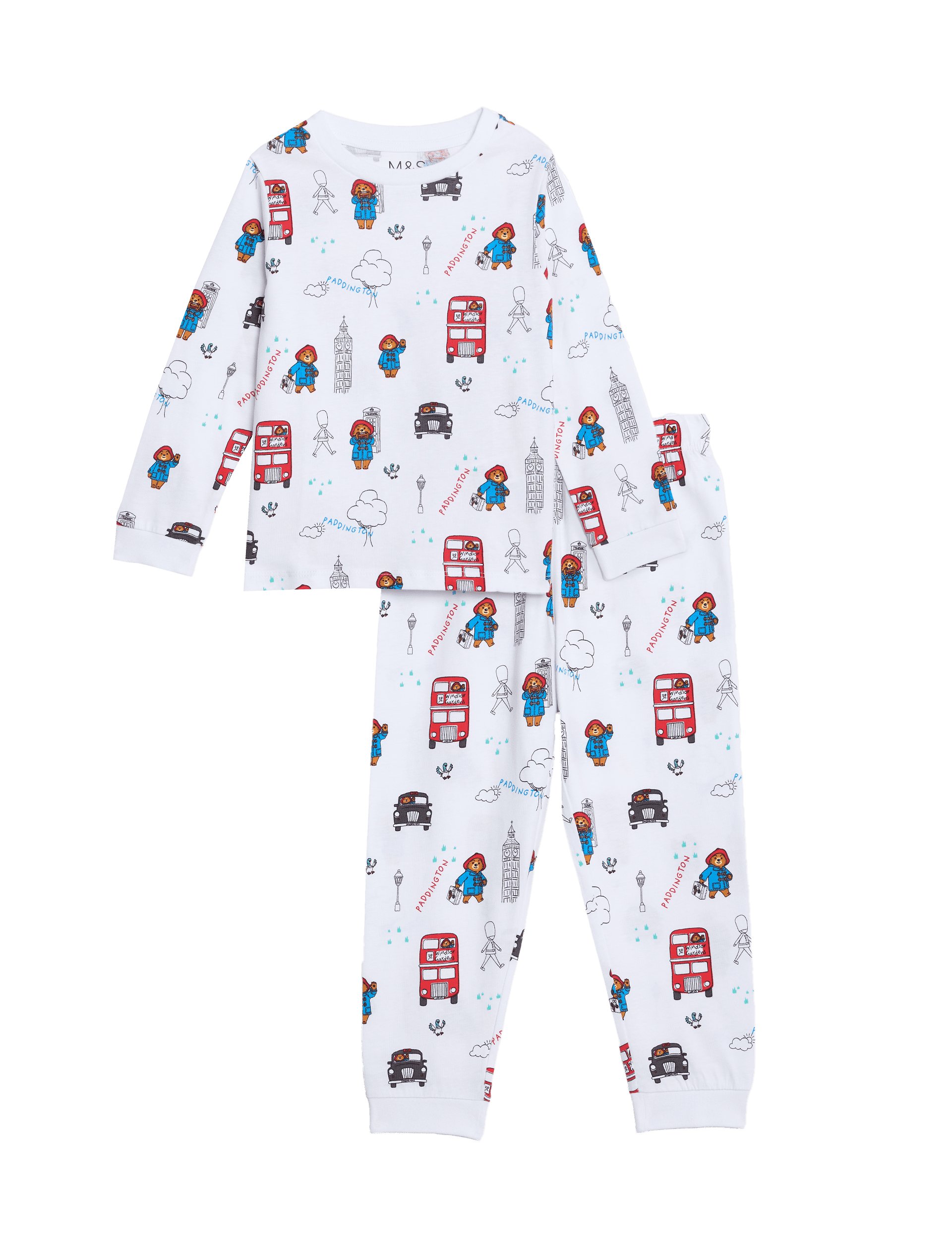 M&S Collection Boys Pure Cotton Paddington Pyjamas (1-7 Yrs) - 1-1+Y - Ivory, Ivory