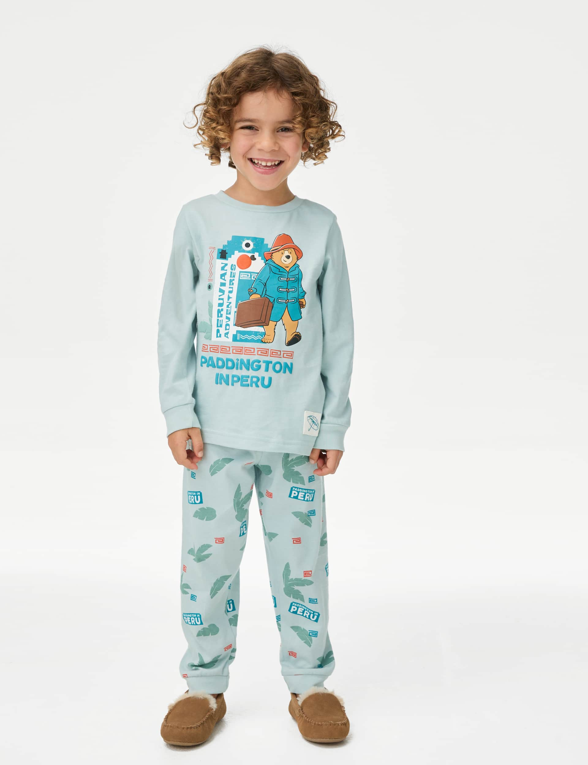 M&S Collection Boys Paddington Pyjamas (1-7 Yrs) - 2-3 Y - Light Mint, Light Mint