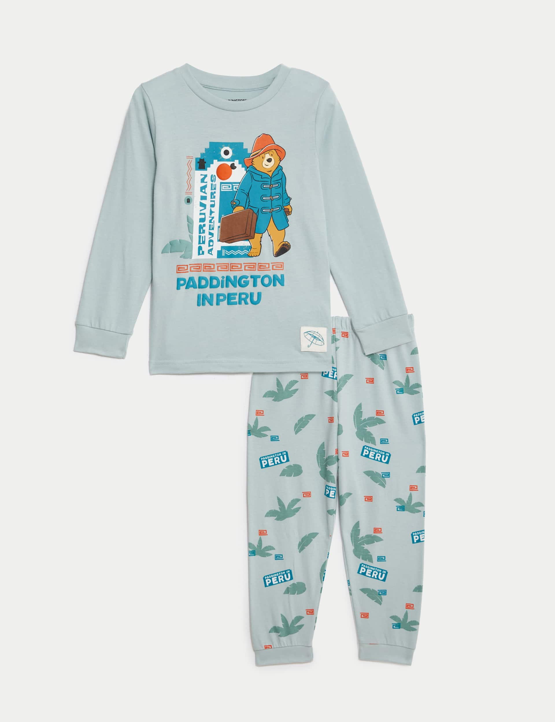 M&S Boys Paddington Pyjamas (1-7 Yrs) - 2-3 Y - Light Mint, Light Mint