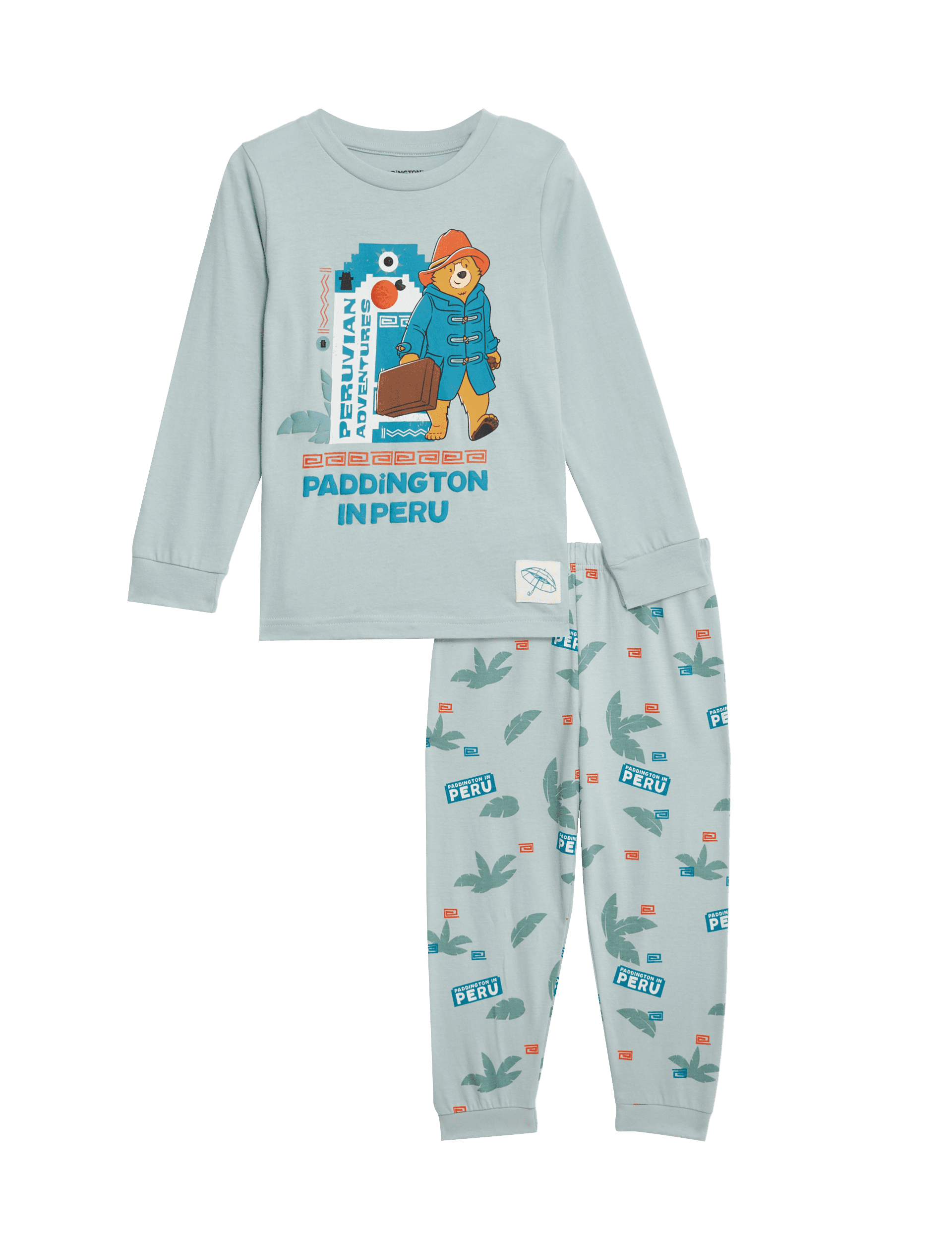 M&S Collection Boys Paddington Pyjamas (1-7 Yrs) - 2-3 Y - Light Mint, Light Mint