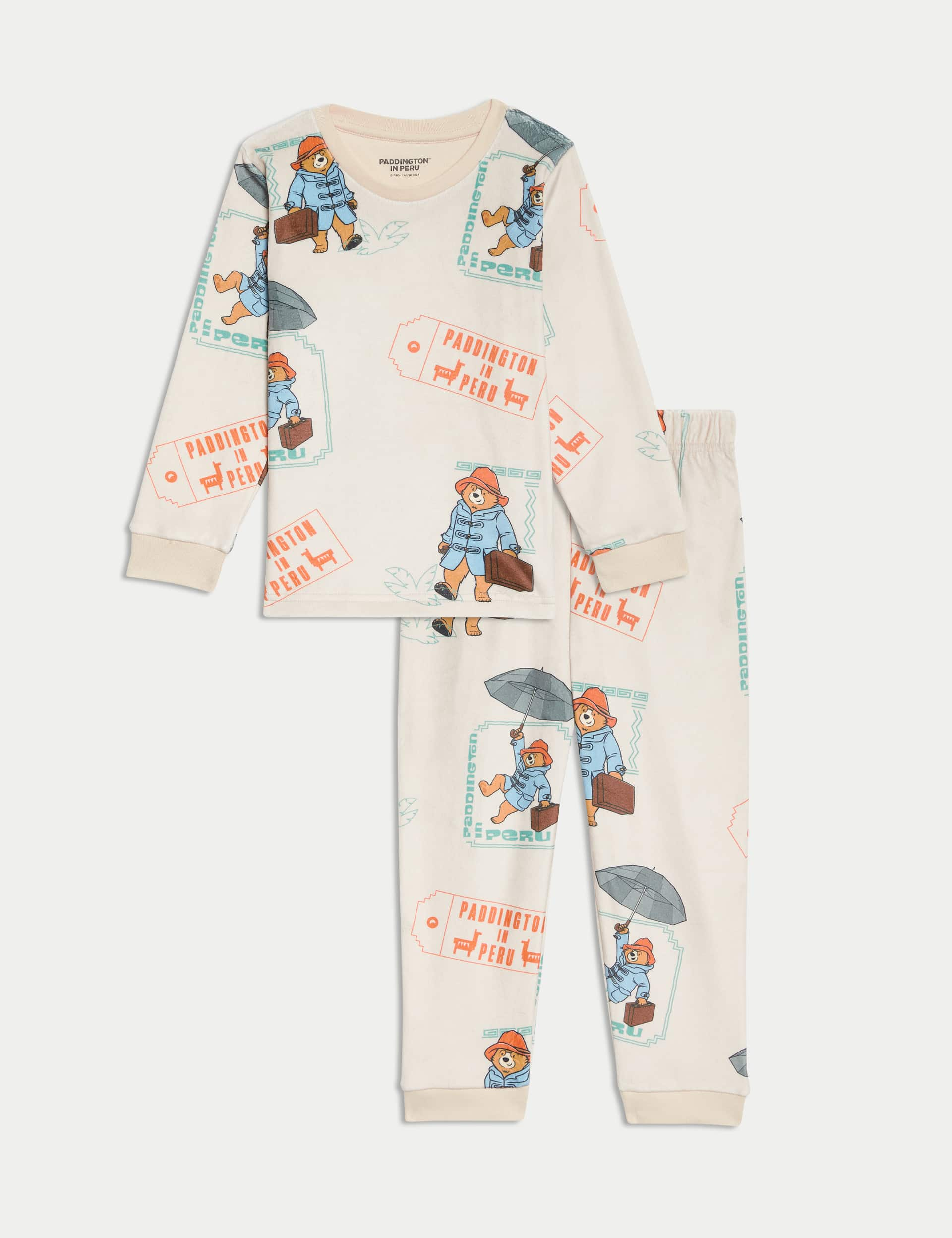 M&S Boys Paddington Velour Pyjamas (1-7 Yrs) - 2-3 Y - Calico, Calico