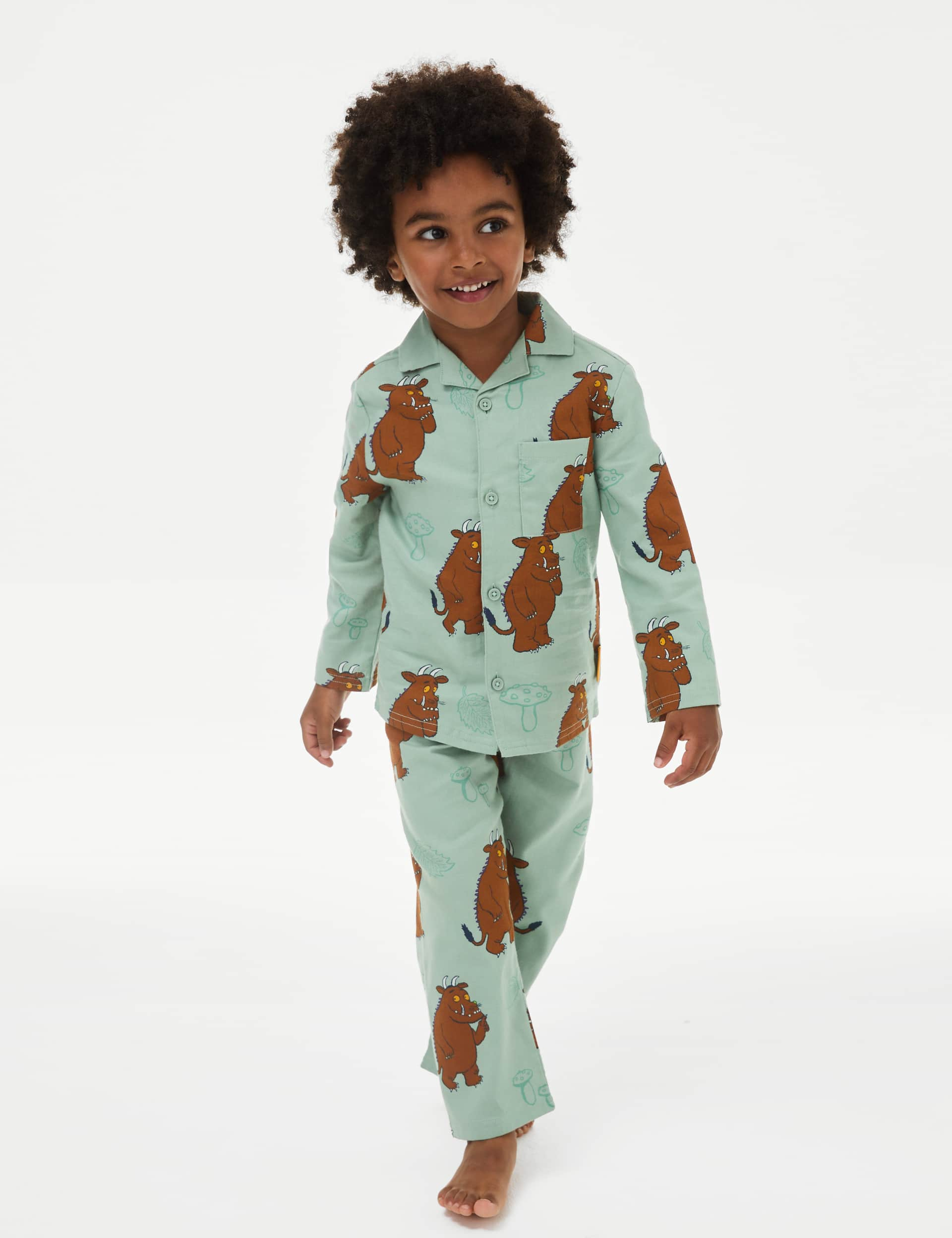 M&S Boys The Gruffalo Pyjamas (1-8 Yrs) - 3-4 Y - Green, Green