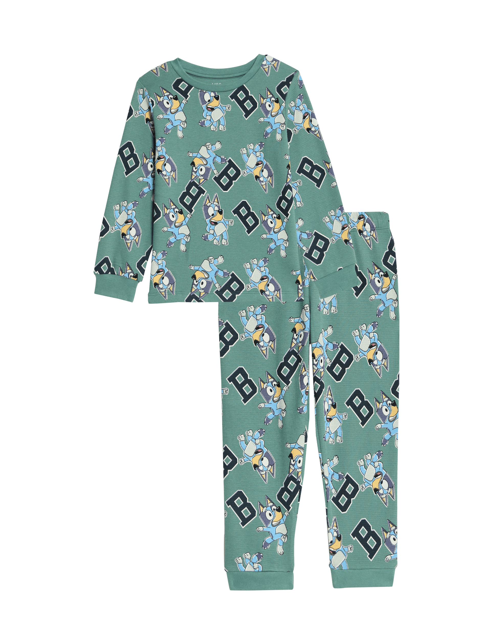 M&S Collection Boys Bluey Pyjamas (1-7 Yrs) - 1-1+Y - Green, Green