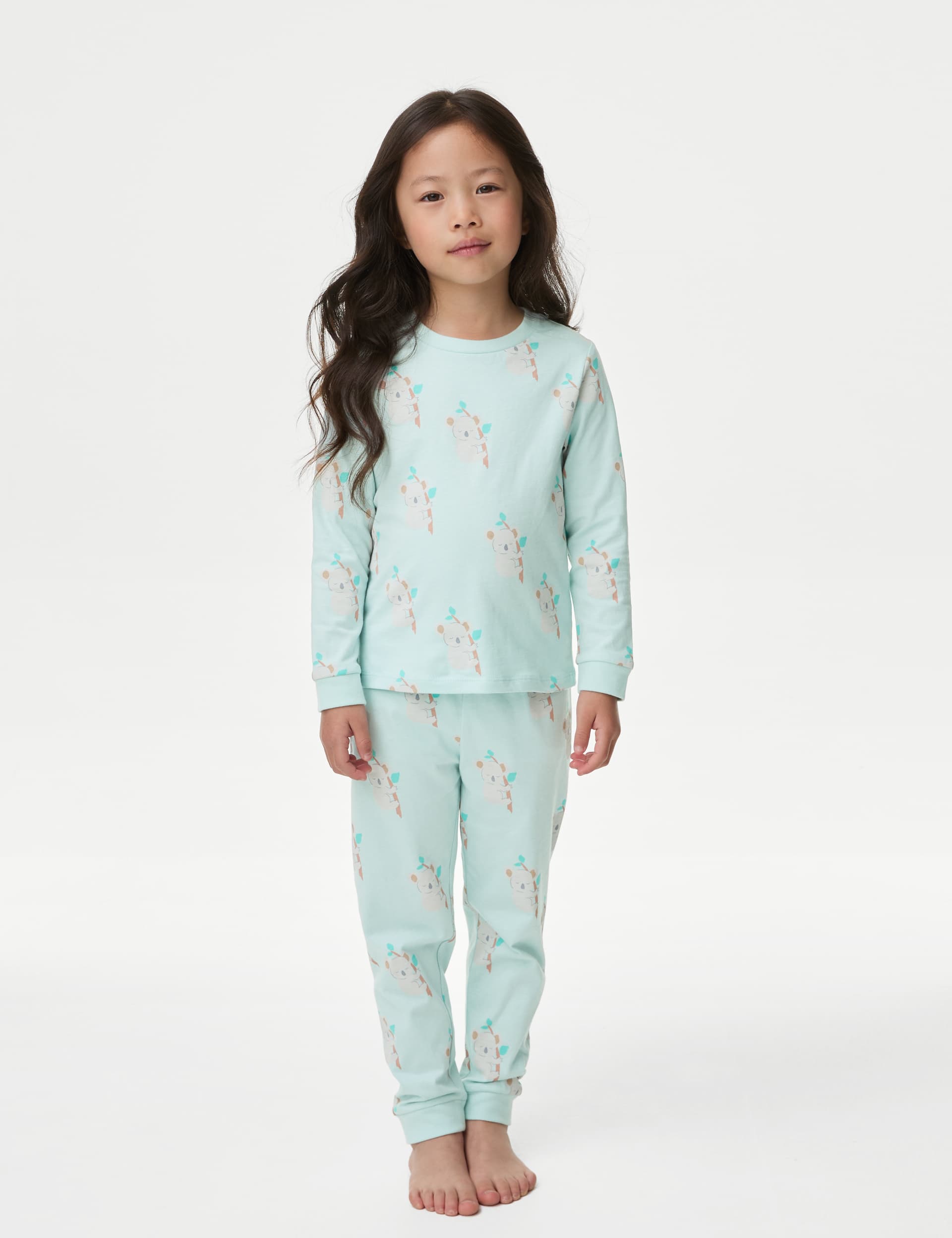 M&S Girls Pure Cotton Koala Print Pyjamas (1-8 Yrs)