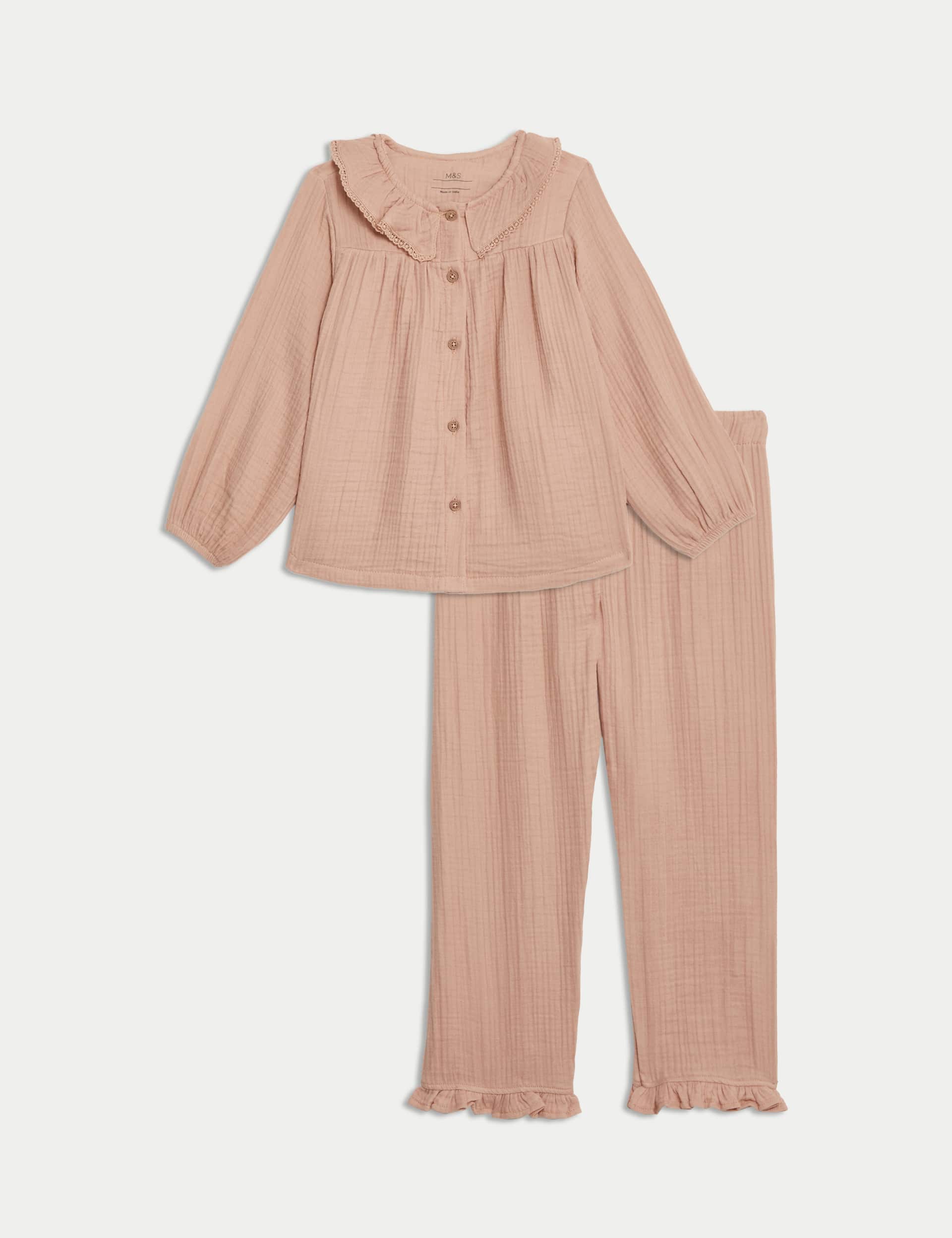 M&S Girls Pure Cotton Pyjamas (1-8 Yrs)