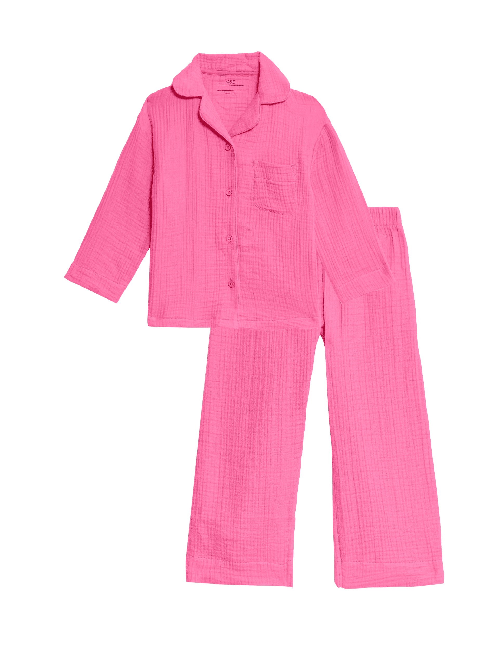 M&S Collection Girls Pure Cotton Pyjamas (1-16 Yrs) - 2-3 Y - Freesia, Freesia