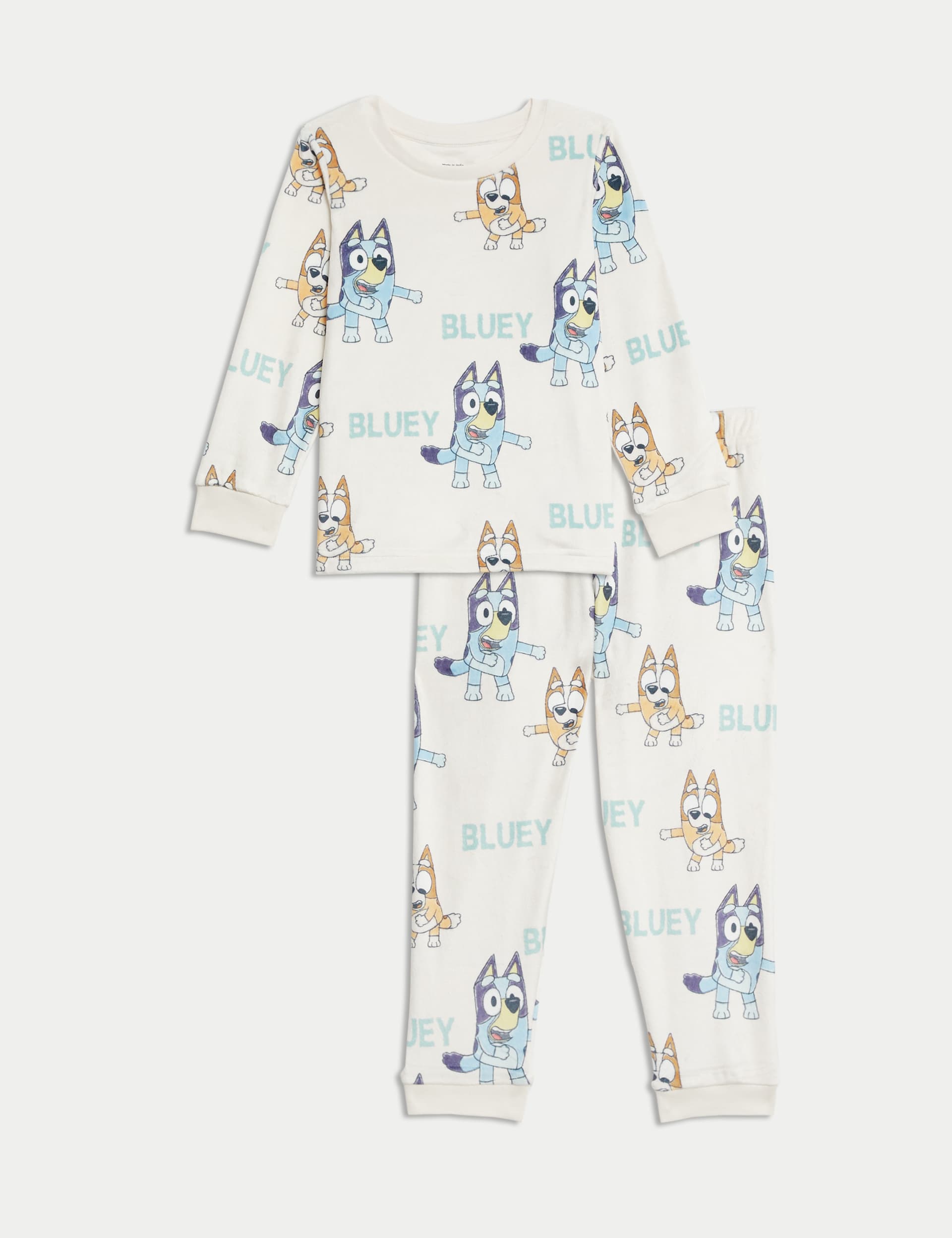 M&S Girls Bluey Pyjamas (1-7 Yrs) - 2-3 Y - Ecru Mix, Ecru Mix