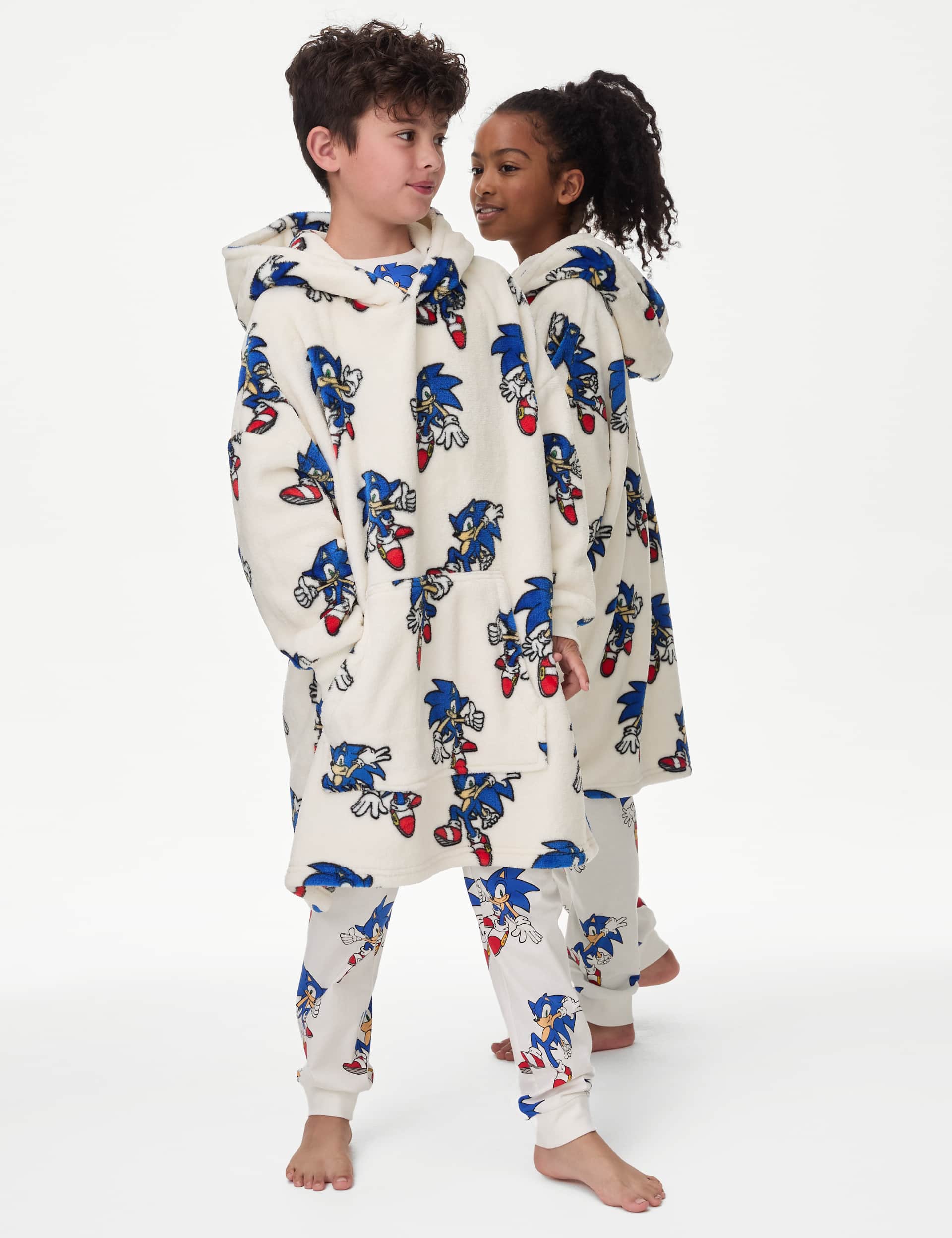 Girls Sonic the Hedgehog Oversized Hoodie (3-14 Yrs)