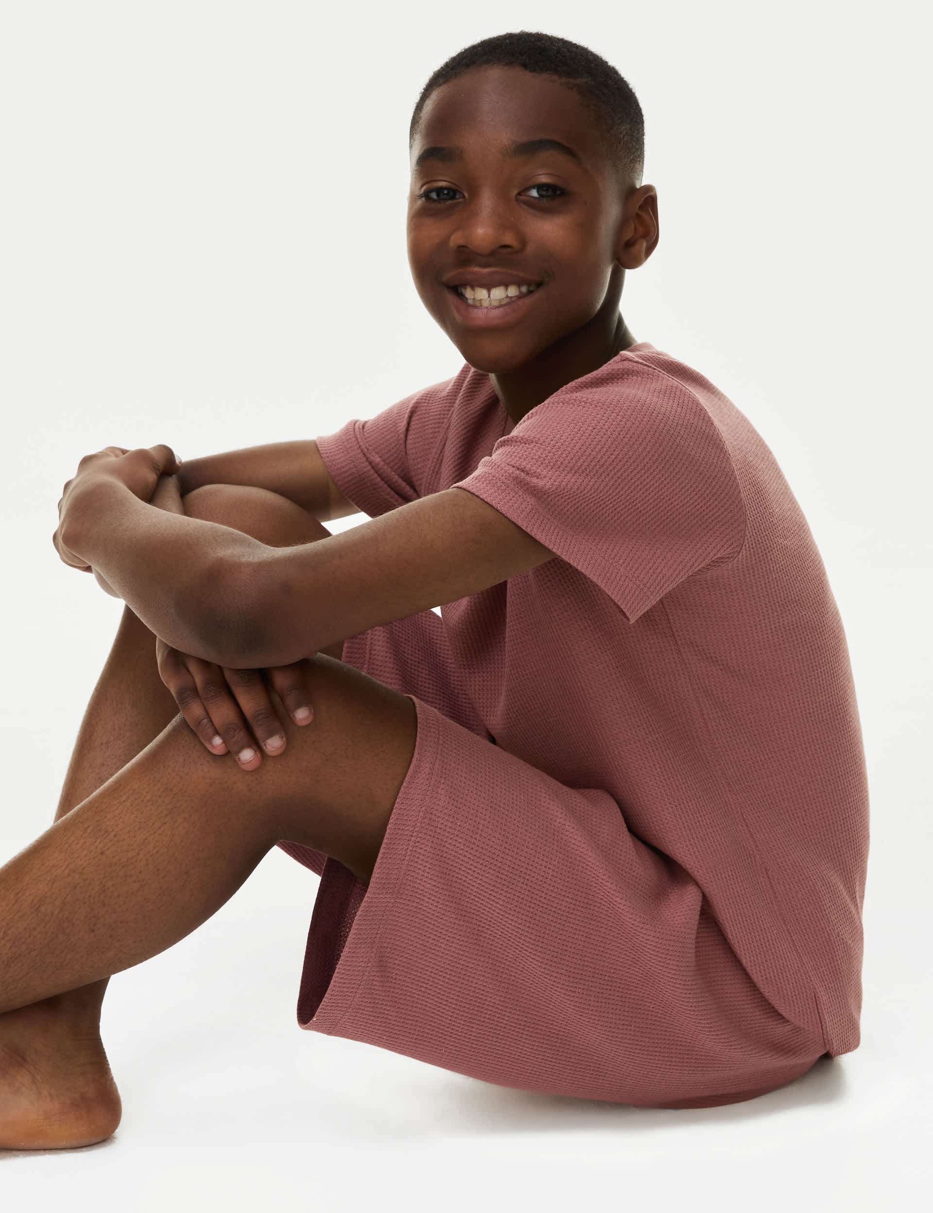 M&S Boys Cotton Blend Waffle Pyjamas (6-16 Yrs)