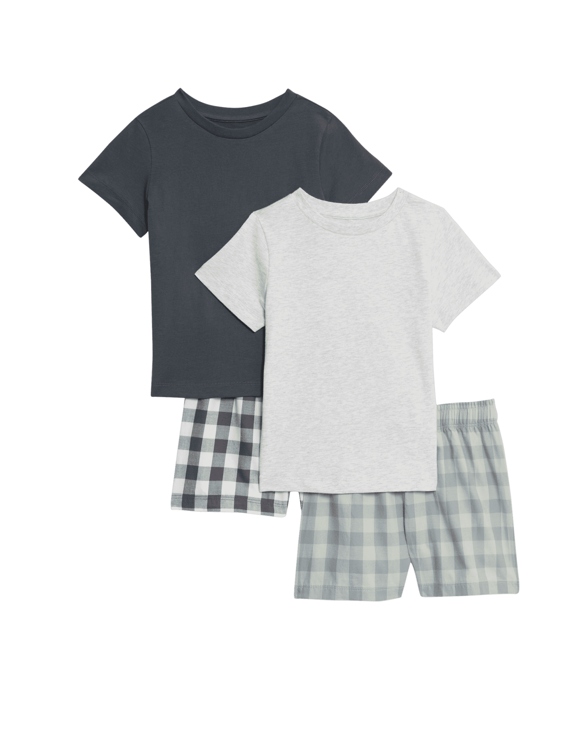 M&S Collection Boys 2 Pack Pure Cotton Pyjama Sets (3-16 Yrs) - 12-13 - Multi, Multi