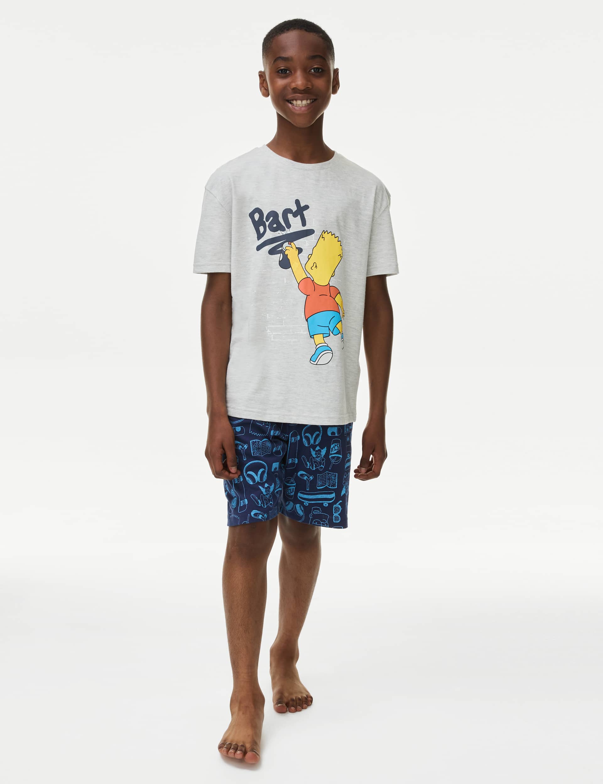 M&S Boys Cotton Rich The Simpsons  Pyjamas (6-16 Yrs)