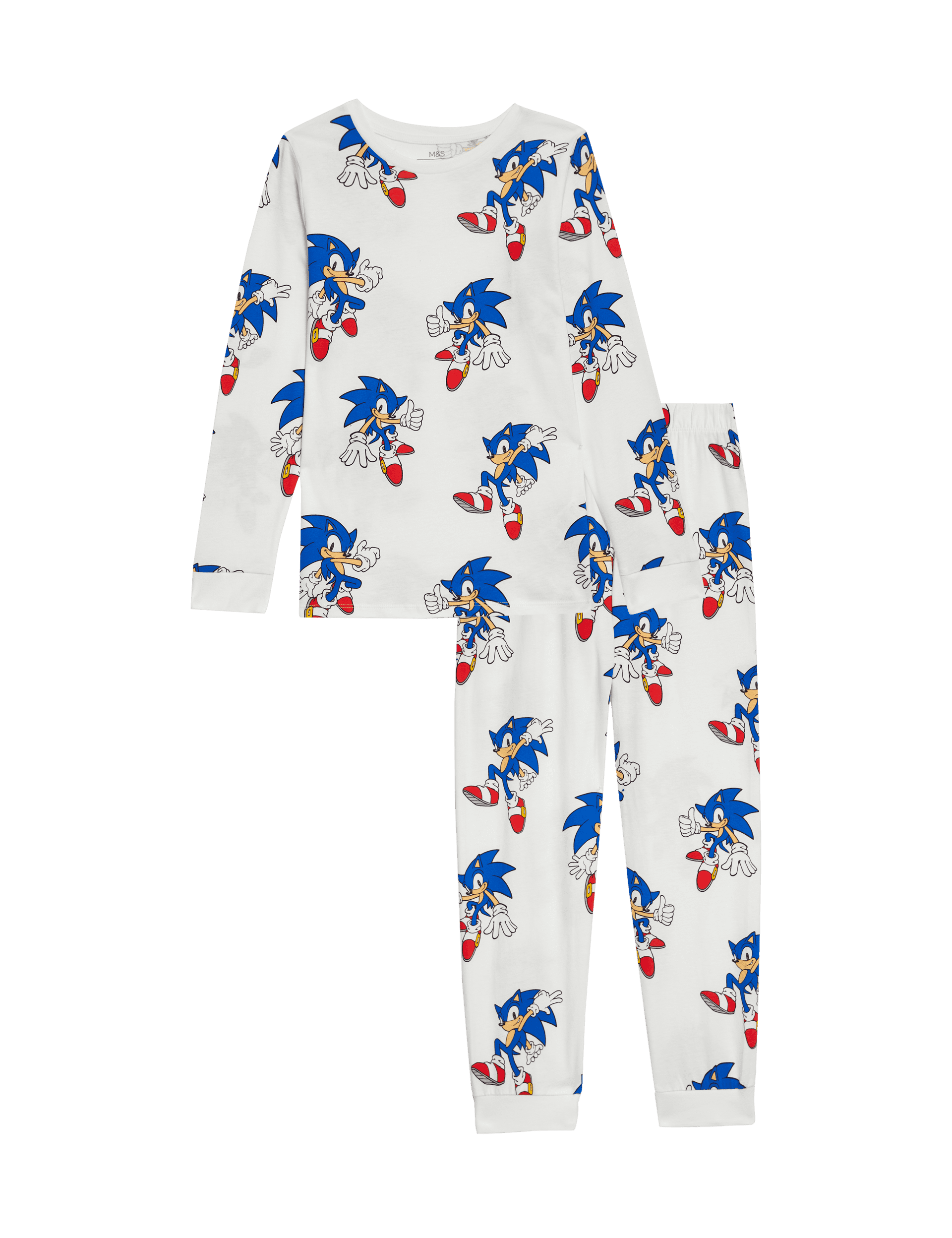 M&S Collection Boys Sonic the Hedgehog Pyjamas (3-14 Yrs) - 6-7 Y - Calico Mix, Calico Mix