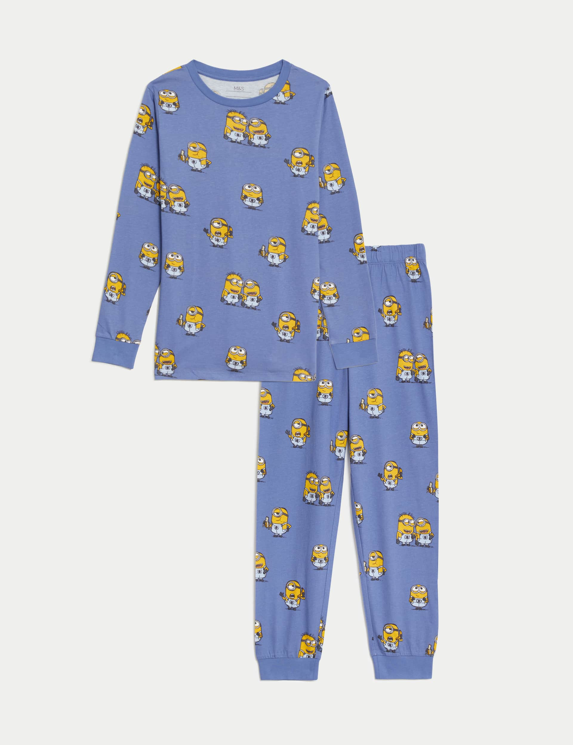 M&S Boys Minions Pyjamas (3-16 Yrs) - 7-8 Y - Chambray, Chambray