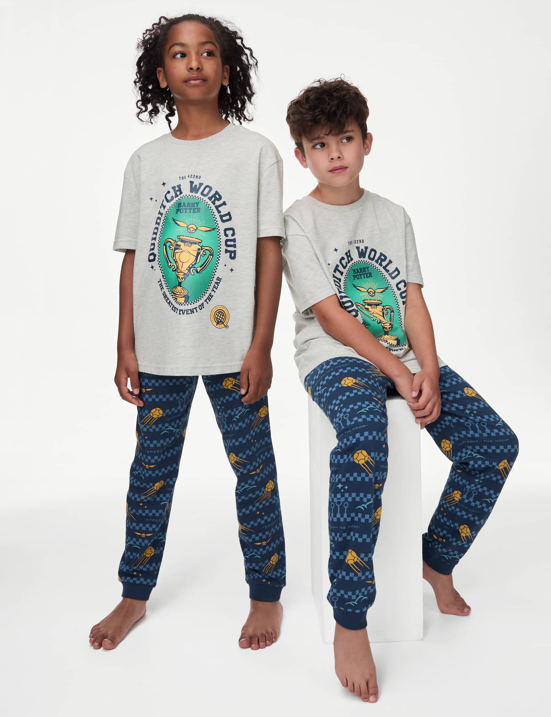 M&S Harry Potter Pyjamas (6-16 Yrs) - 6-7 Y - Indigo, Indigo