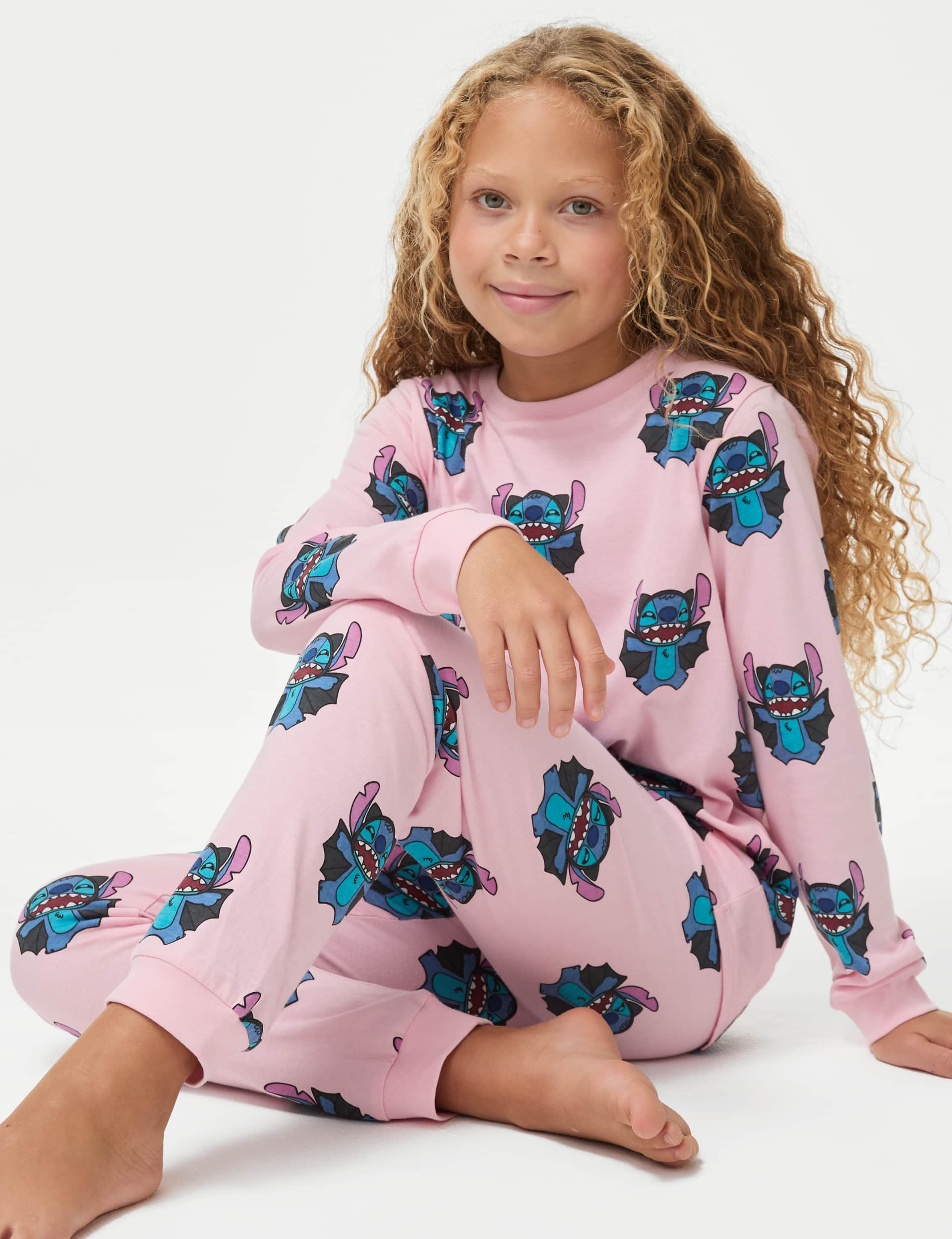 M&S Girls Lilo & Stitch Halloween Pyjamas (6-16 Yrs) - 11-12 - Light Pink, Light Pink