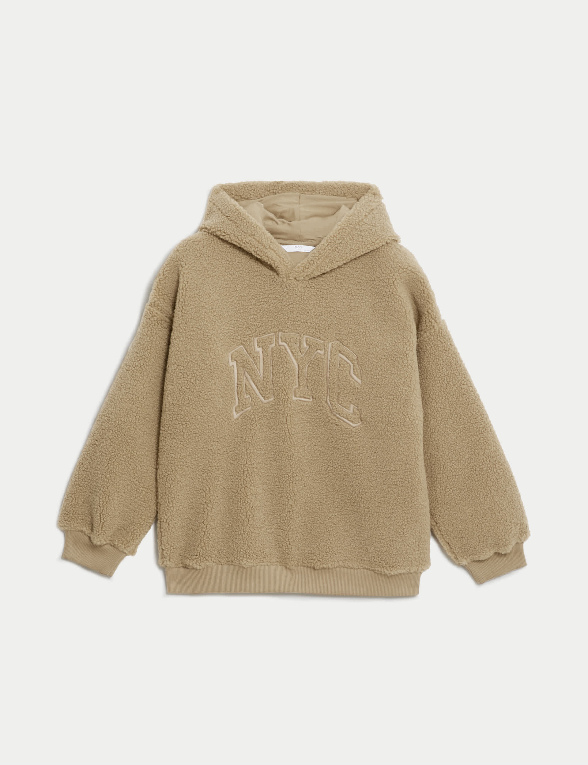 M&S Boys Borg NYC Hoodie (6-16 Yrs)