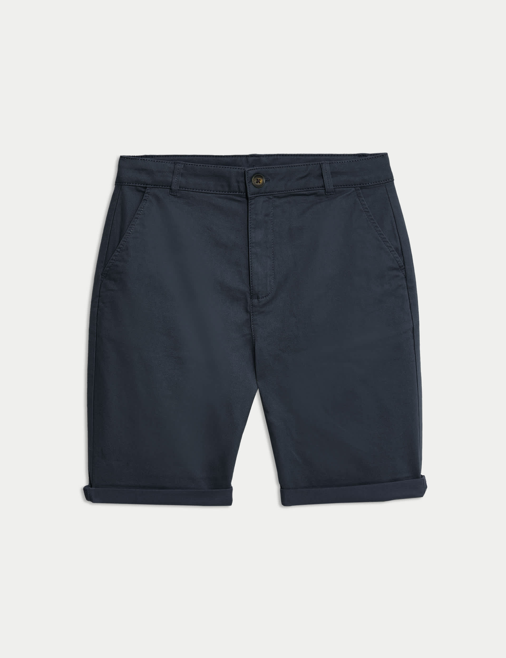 M&S Collection Boys Cotton Rich Chino Shorts (6-16 Yrs) - 15-16 - Navy, Navy,Black