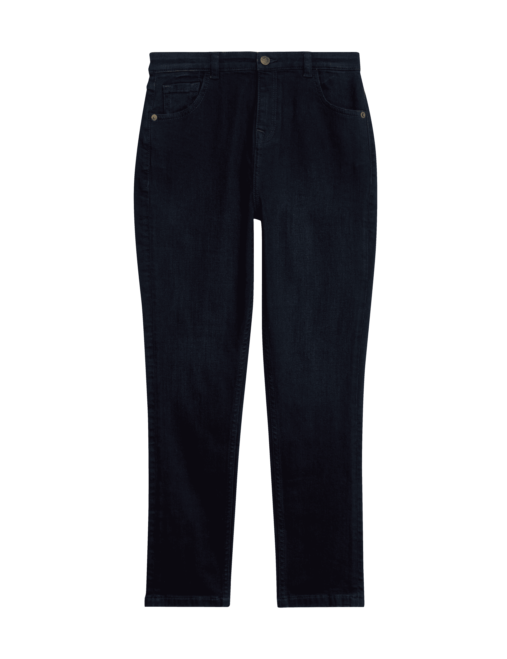 M&S Collection Boys Slim Pure Cotton Jeans (6-16 Yrs) - 13-14 - Blue/Black, Blue/Black