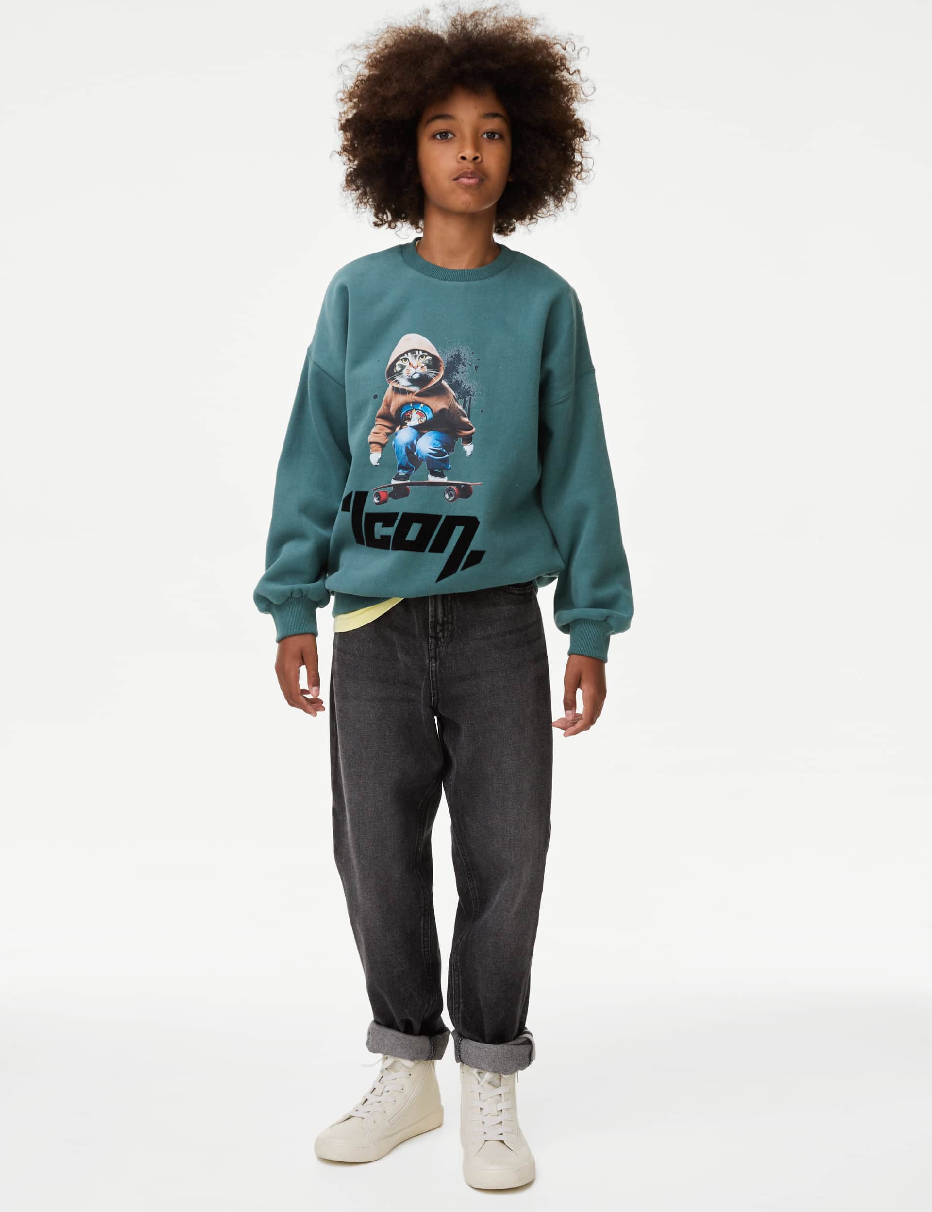 M&S Boys Relaxed Pure Cotton Jeans (6-16 Yrs)