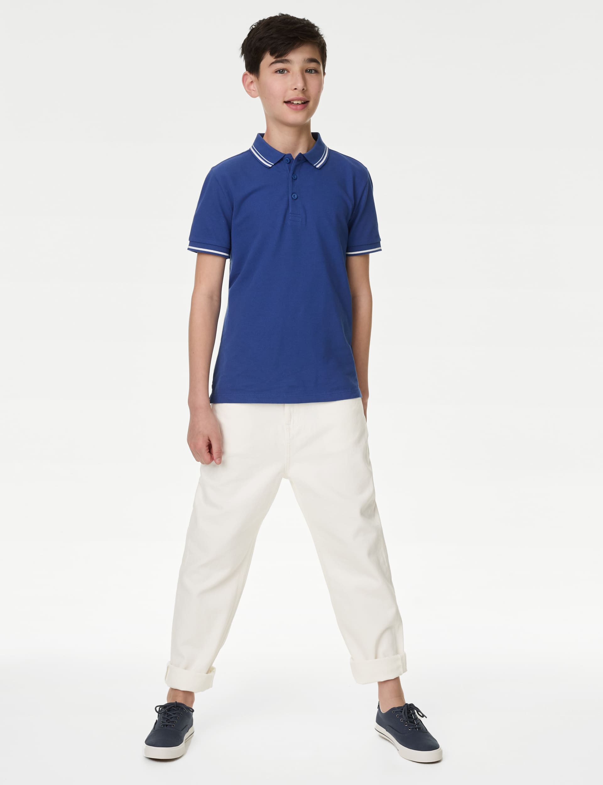 M&S Boys Relaxed Coloured Denim Jeans (6-16 Yrs) - 10-11 - Ecru, Ecru