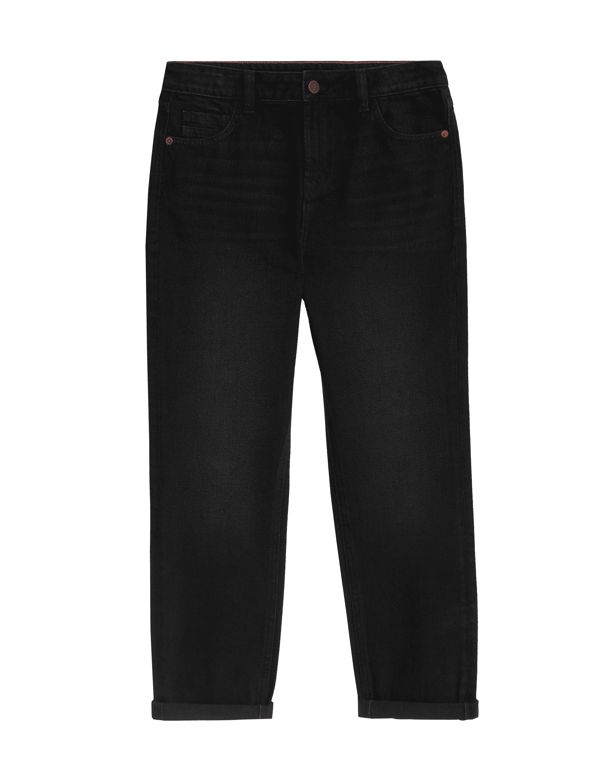 M&S Collection Boys Pure Cotton Relaxed Fit Jeans (6-16 Yrs) - 10-11 - Black, Light Denim,Black,Dark