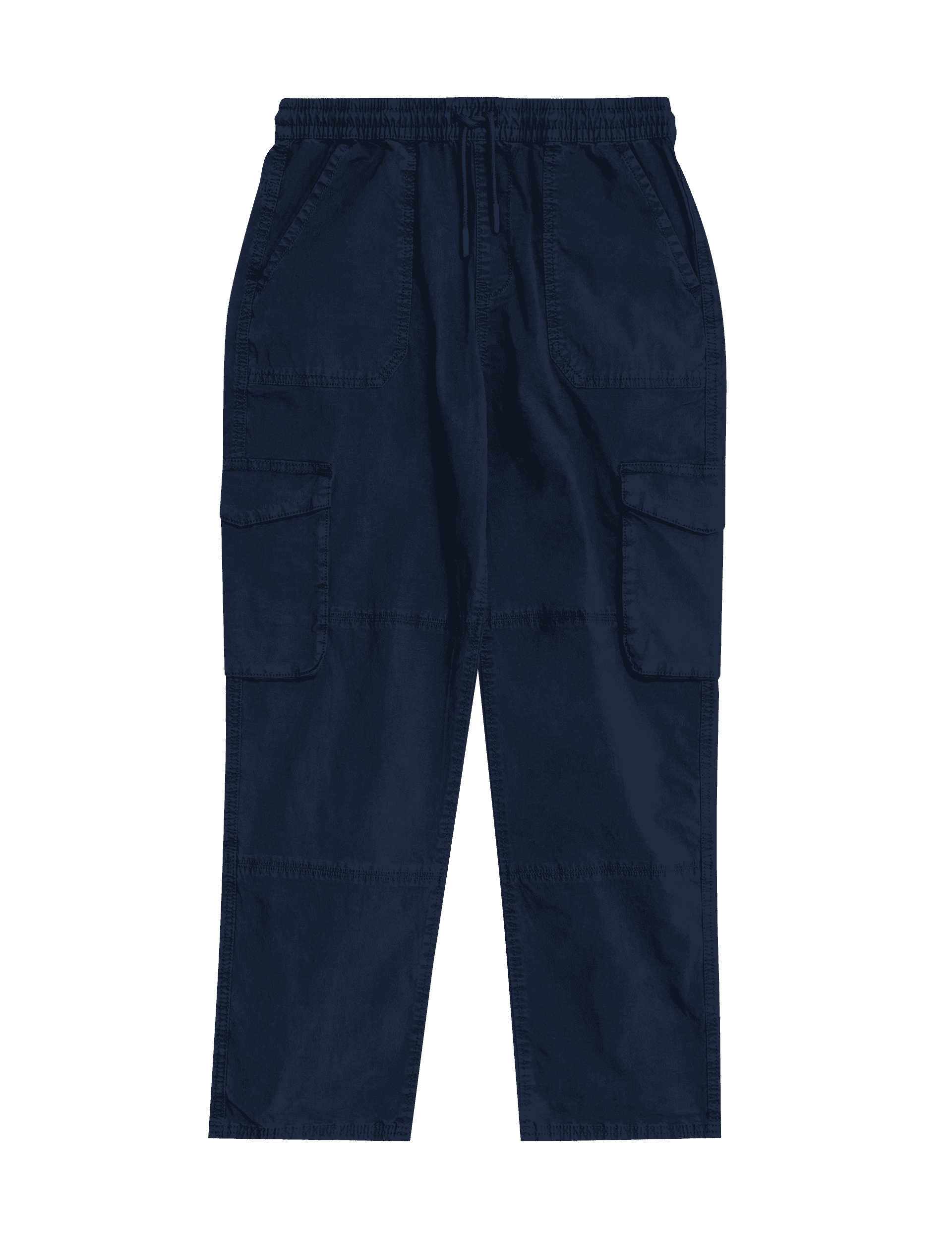 M&S Collection Boys Cotton Rich Cargo Trousers (6-16 Yrs) - 12-13 - Navy, Navy