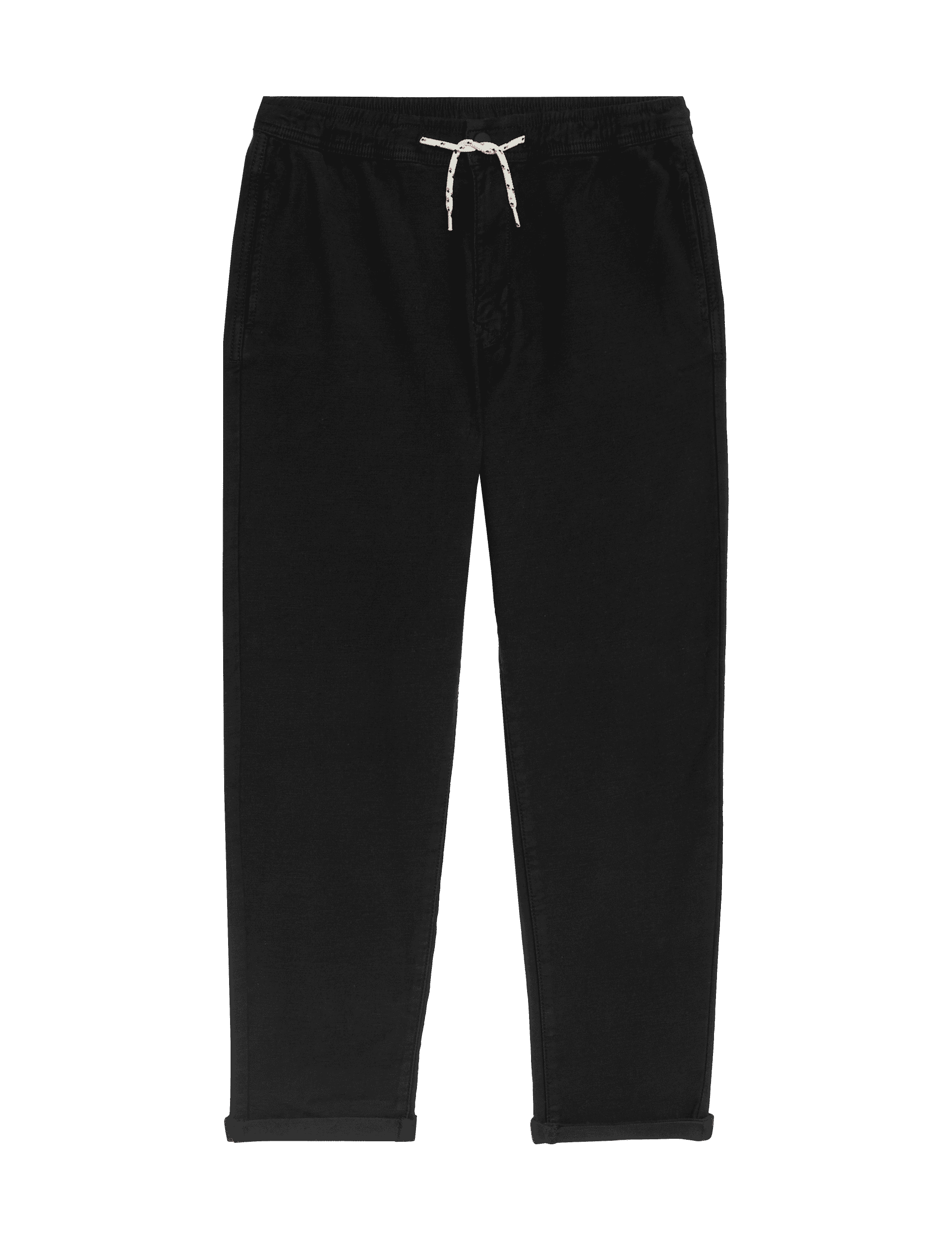 M&S Collection Boys Relaxed Cotton Rich Elasticated Waist Chinos (6-16 Yrs) - 13-14 - Black, Black