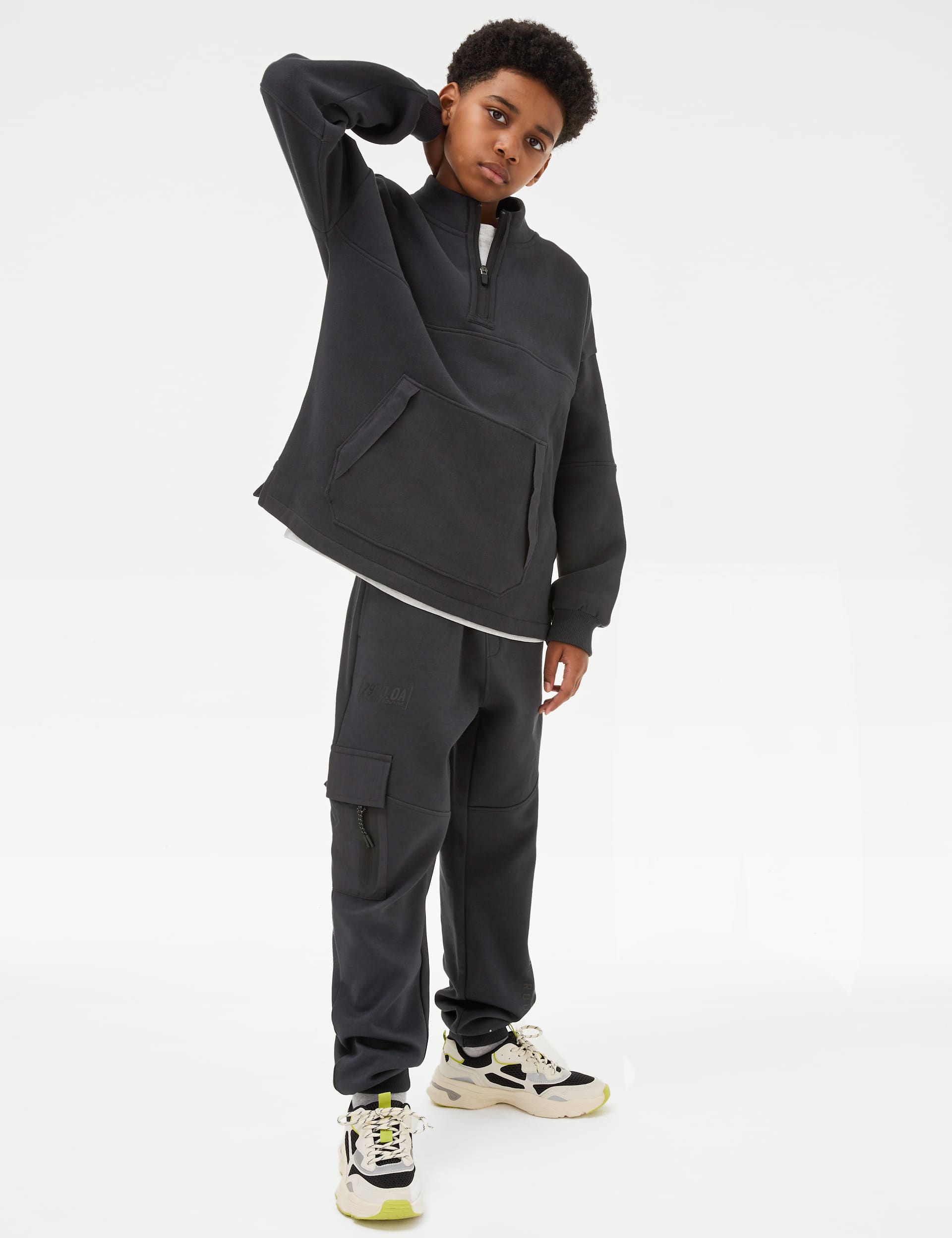 M&S Boys Cotton Rich Graphic Joggers (6-16 Yrs)