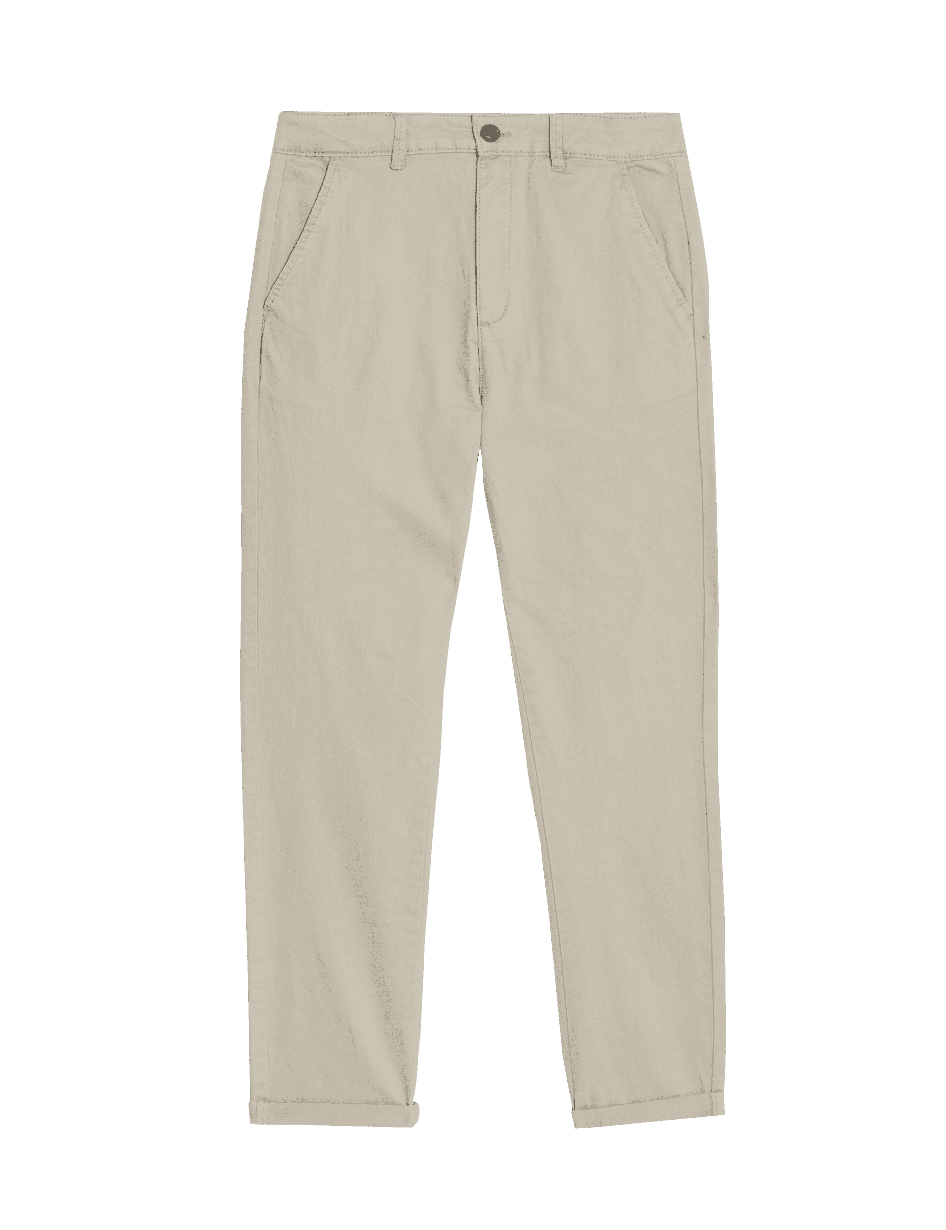 M&S Collection Boys Cotton Rich Chinos (6-16 Yrs) - 10-11 - Light Stone, Stone,Navy,Light Stone