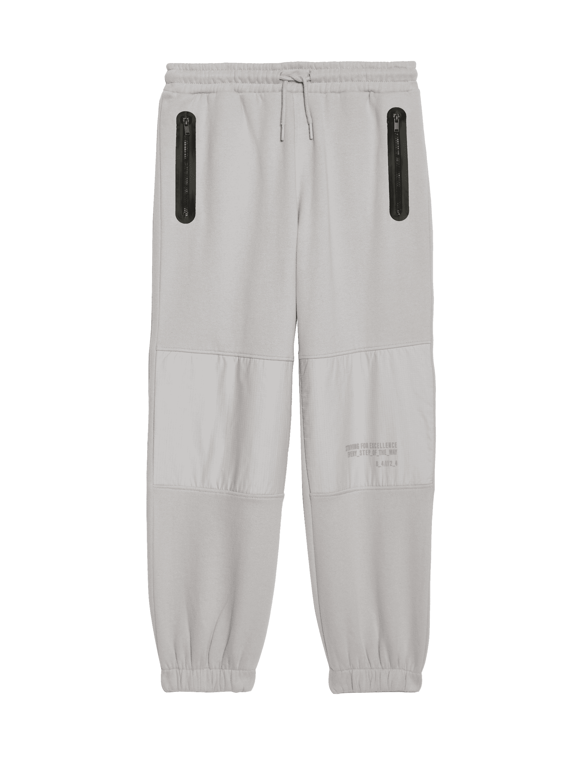 M&S Collection Boys Cotton Rich Sports Joggers (2-16 Yrs) - 4-5 Y - Pearl Grey, Pearl Grey