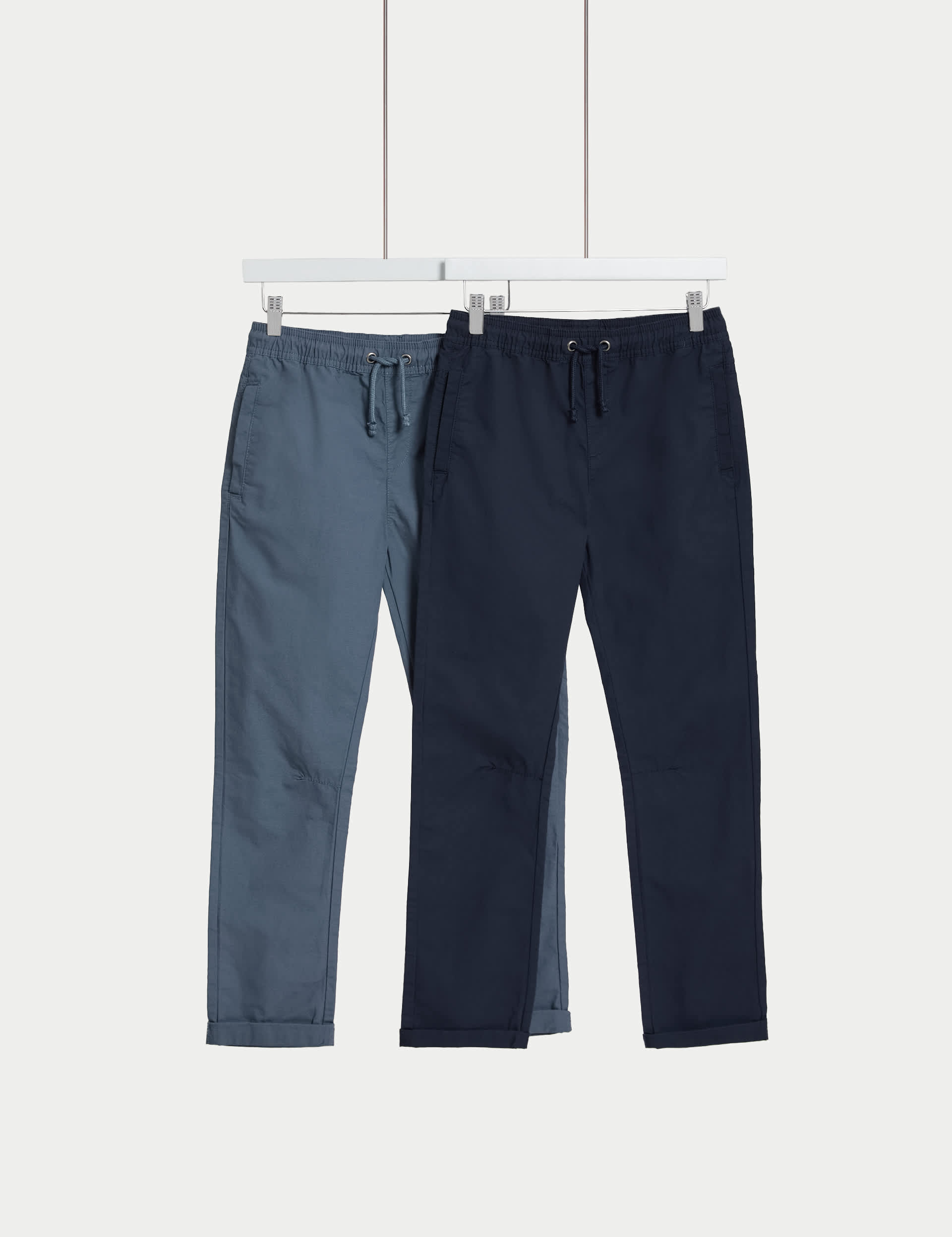 M&S Boys 2pk Pure Cotton Trousers (6-16 Yrs)