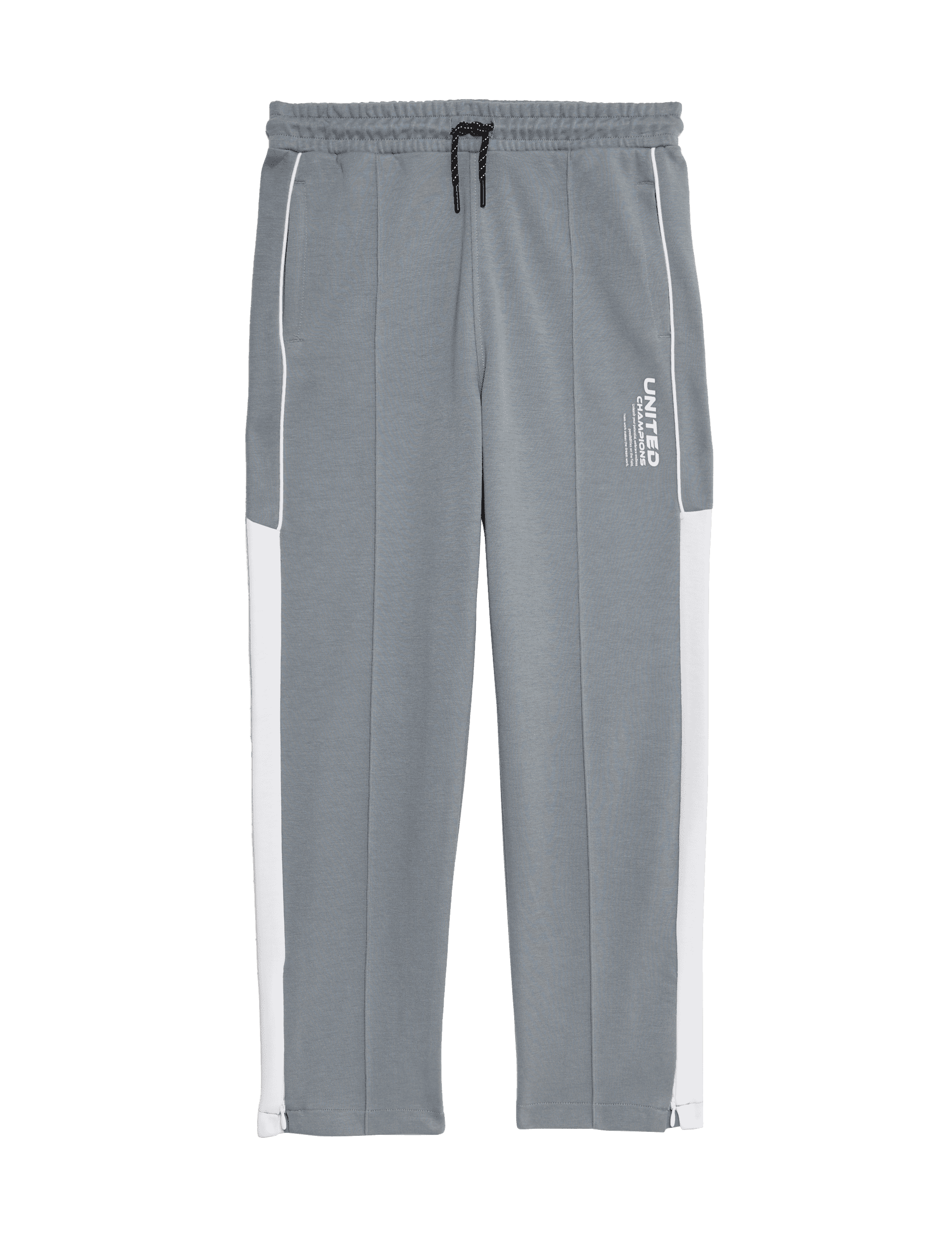 M&S Collection Boys Cotton Rich Sports Joggers (6-16 Yrs) - 10-11 - Grey, Grey