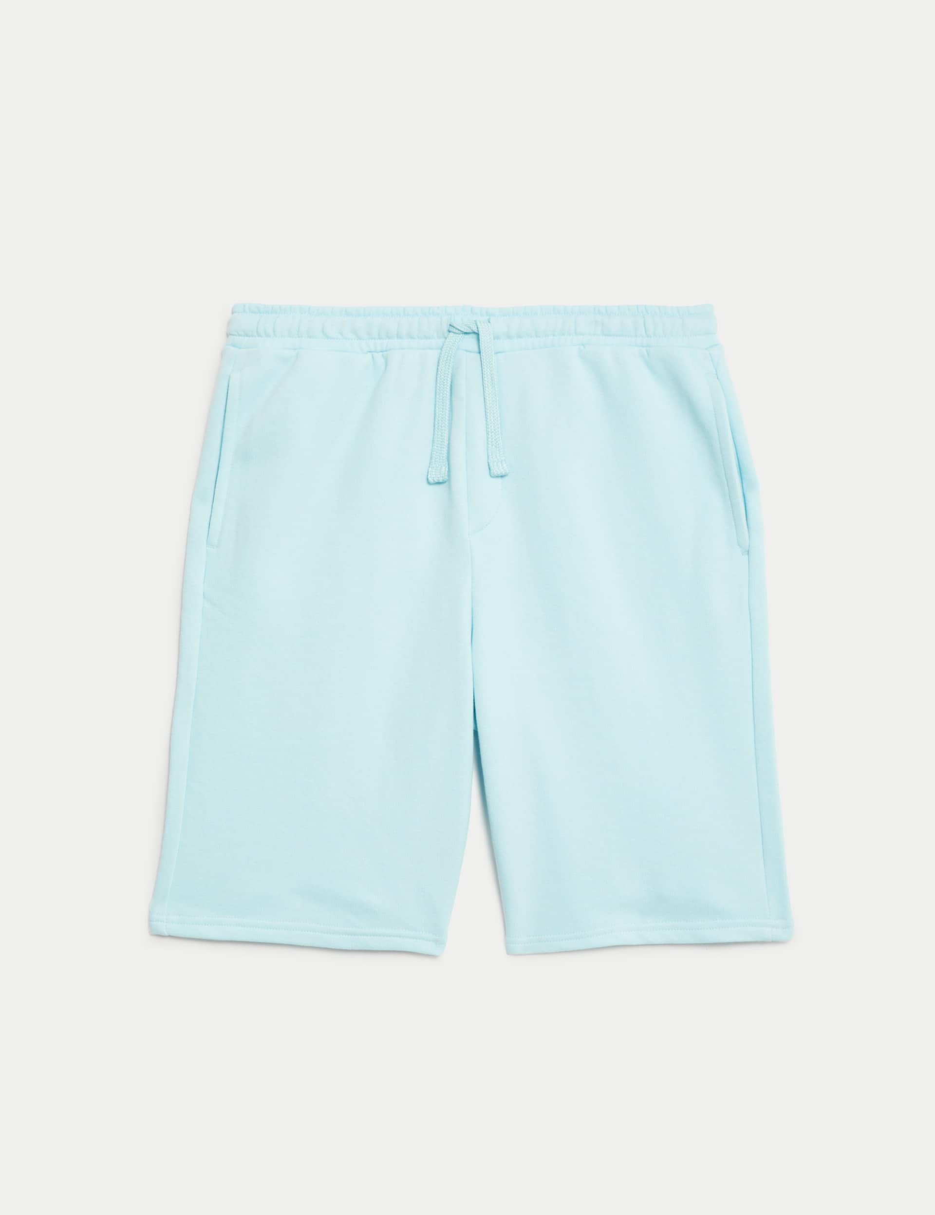 M&S Boys Cotton Rich Shorts (6-16 Yrs) - 12-13 - Light Turquoise, Light Turquoise