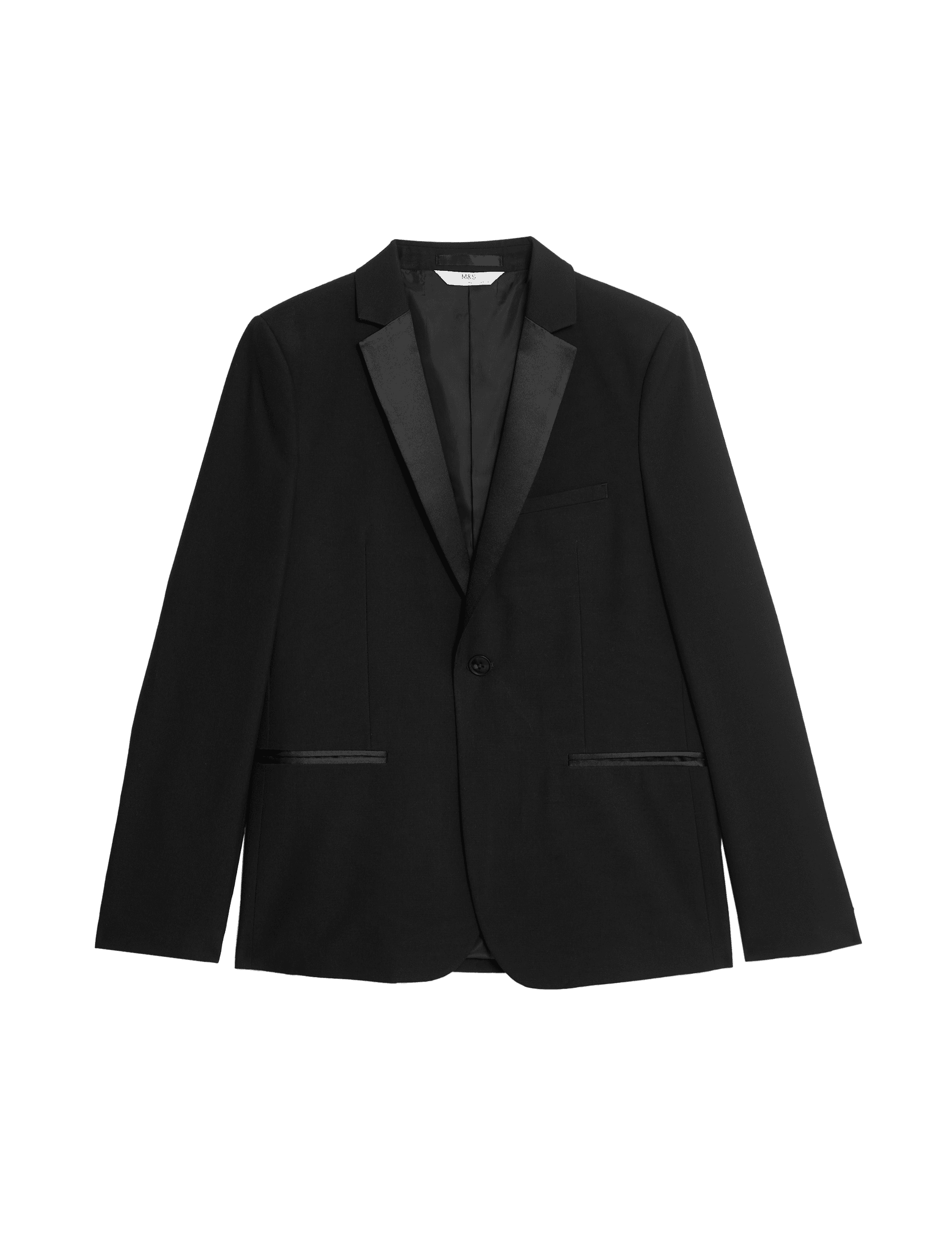 M&S Collection Boys Tuxedo Suit Jacket (6-16 Yrs) - 12-13 - Black, Black