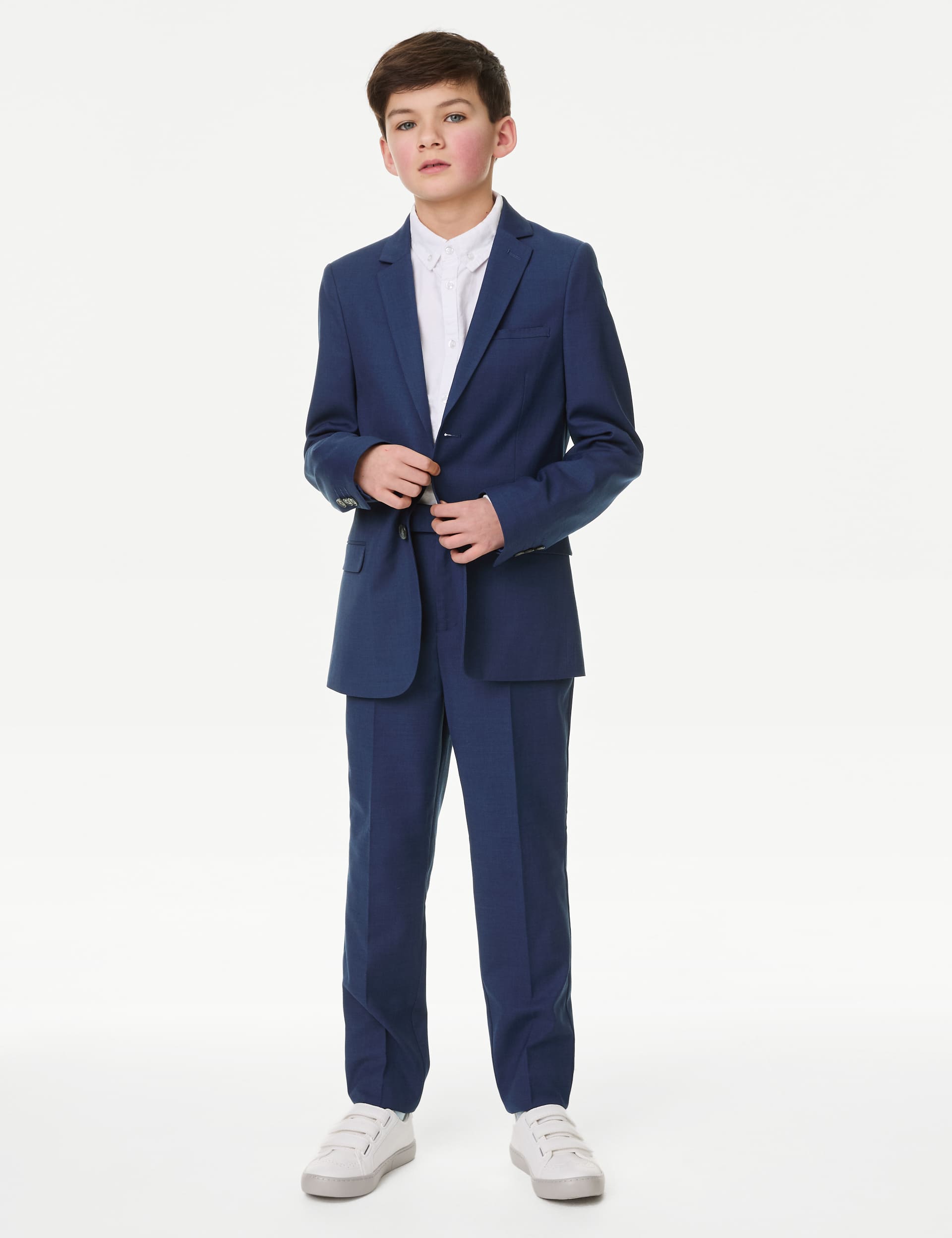 M&S Boys Mini Me Suit Trousers (6-16 Yrs) - 8-9 Y - Indigo, Indigo