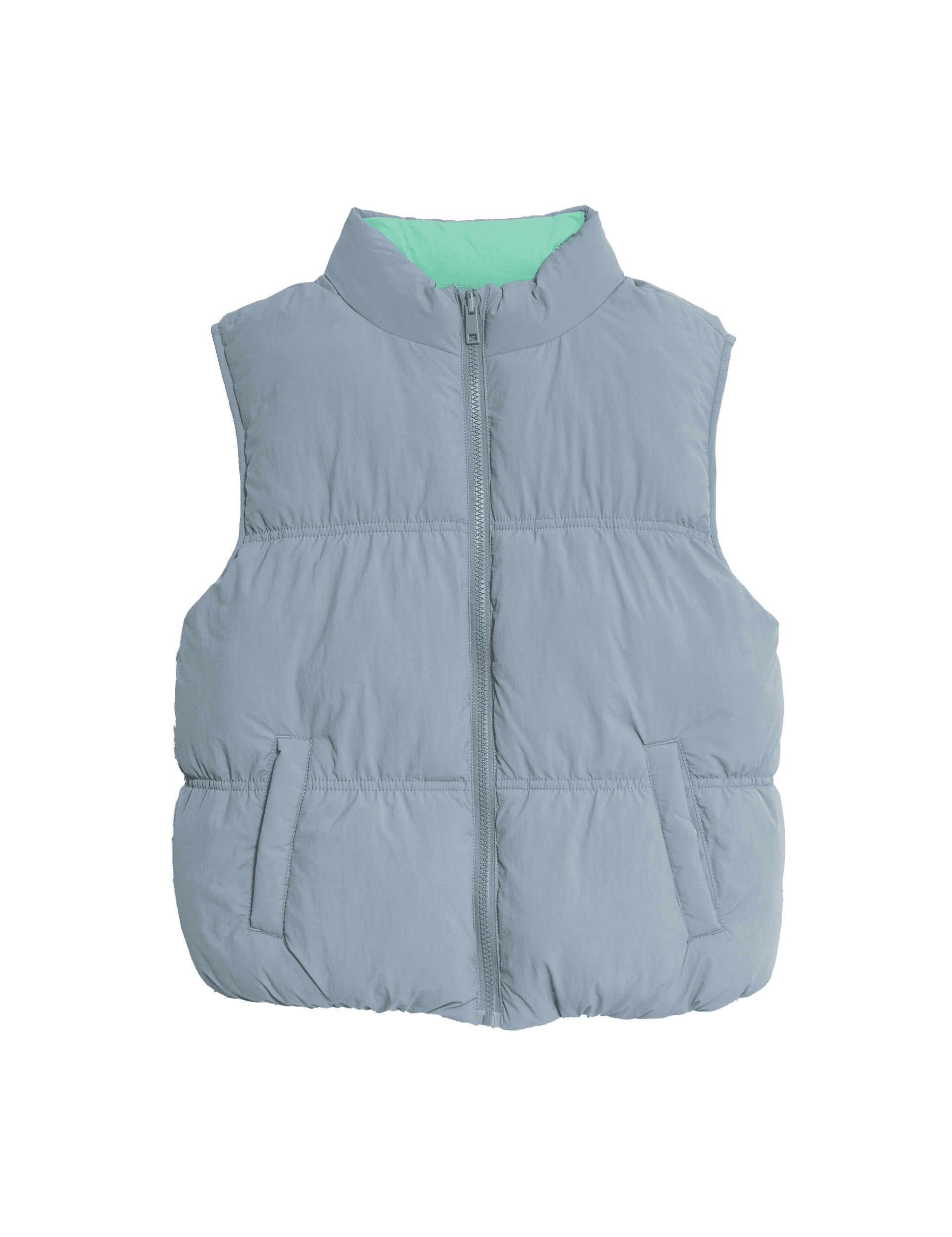 M&S Collection Boys Reversible Gilet (6-16 Yrs) - 8-9 Y - Blue Mix, Blue Mix