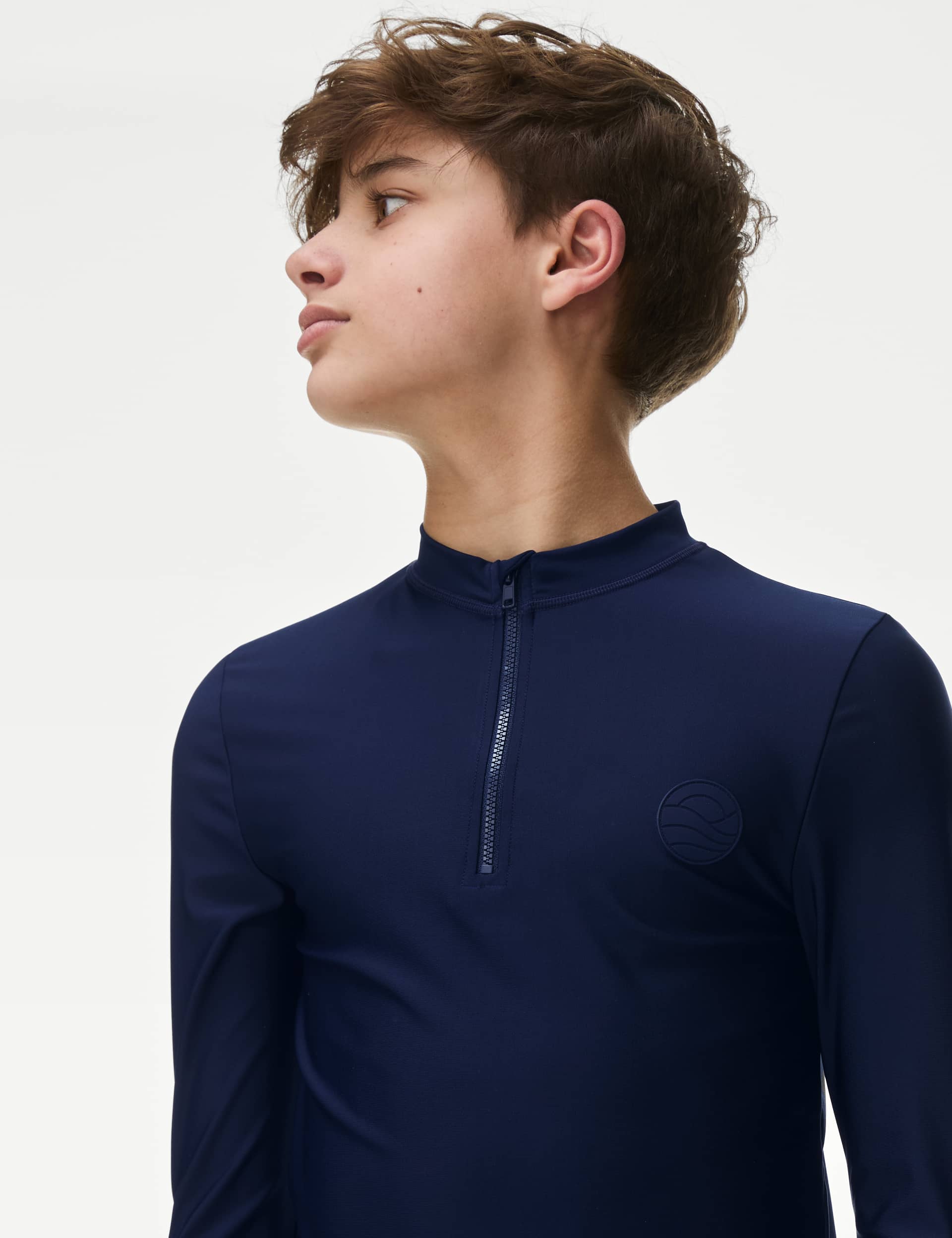 M&S Boys Long Sleeve Rash Vest (2-16 Yrs)