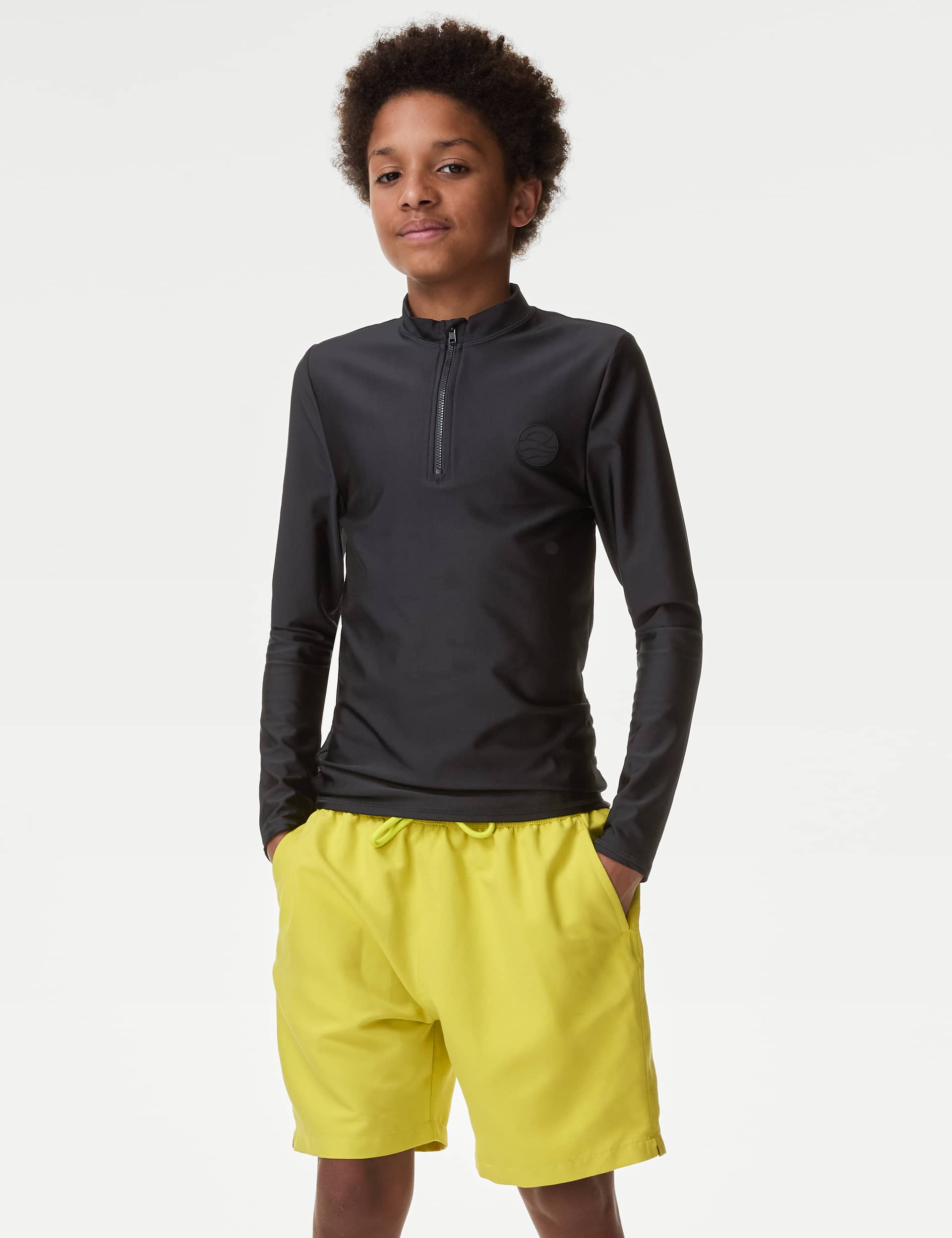 M&S Boys Long Sleeve Rash Vest (2-16 Yrs)