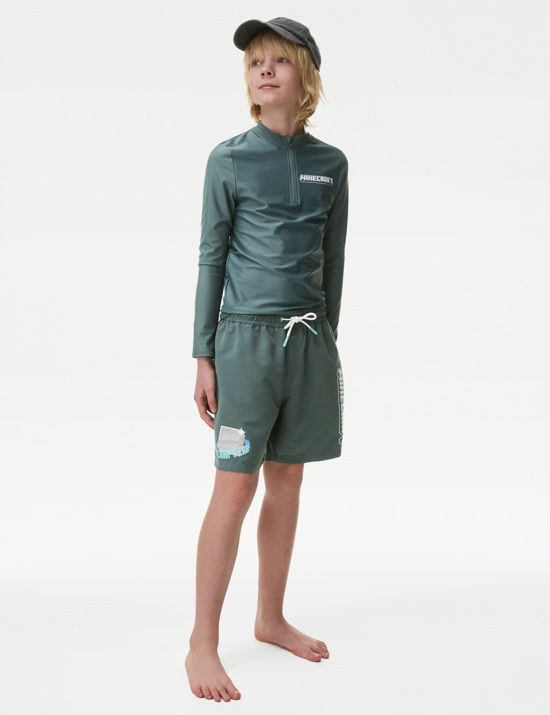 M&S Boys Minecraft  Swim Shorts (6-16 Yrs)