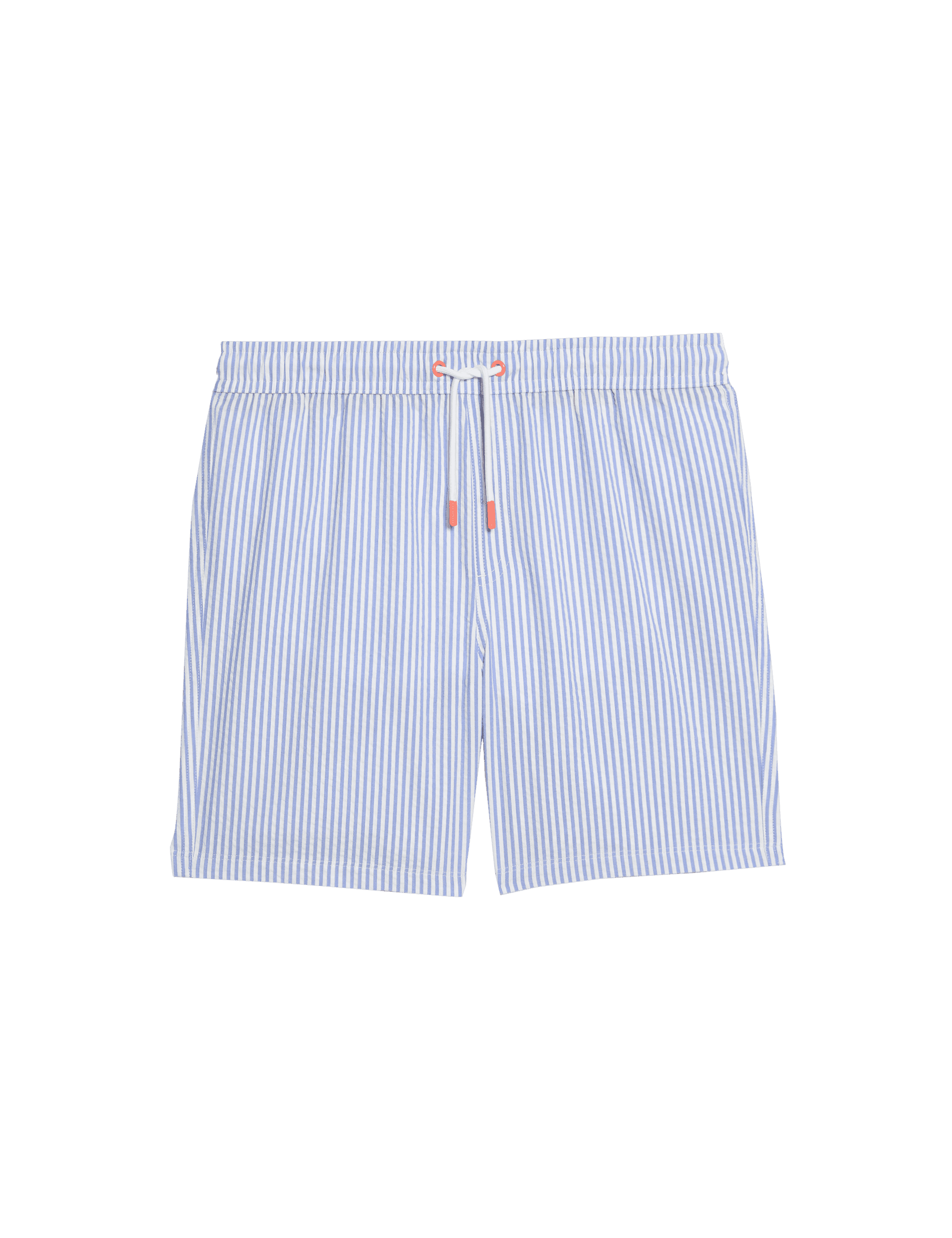 M&S Collection Boys Cotton Blend Striped Swim Shorts (6-16 Yrs) - 9-10Y - Blue Mix, Red Mix,Blue Mix