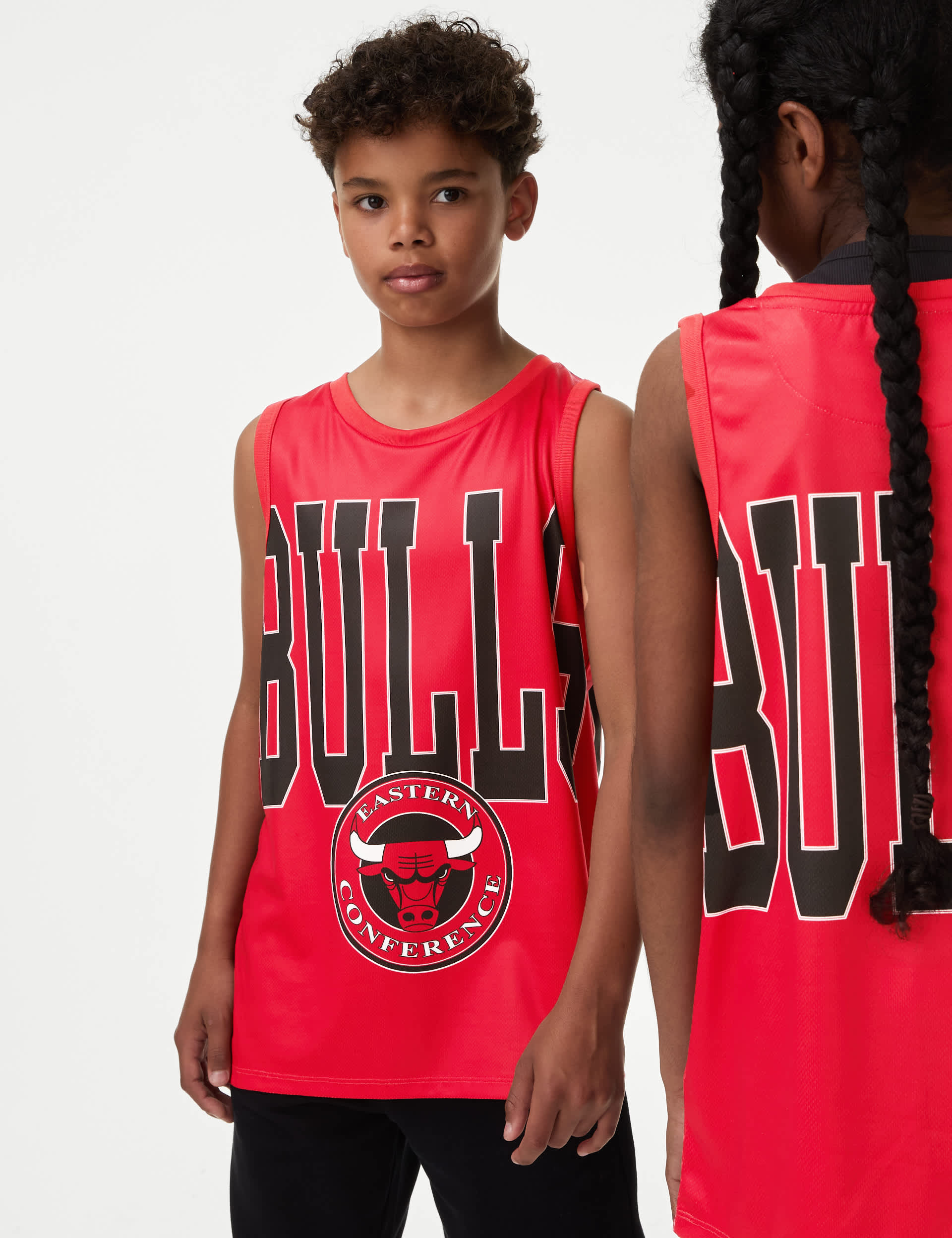 M&S NBA Chicago Bulls Vest (6-16 Yrs) - 8-9 Y - Black, Black