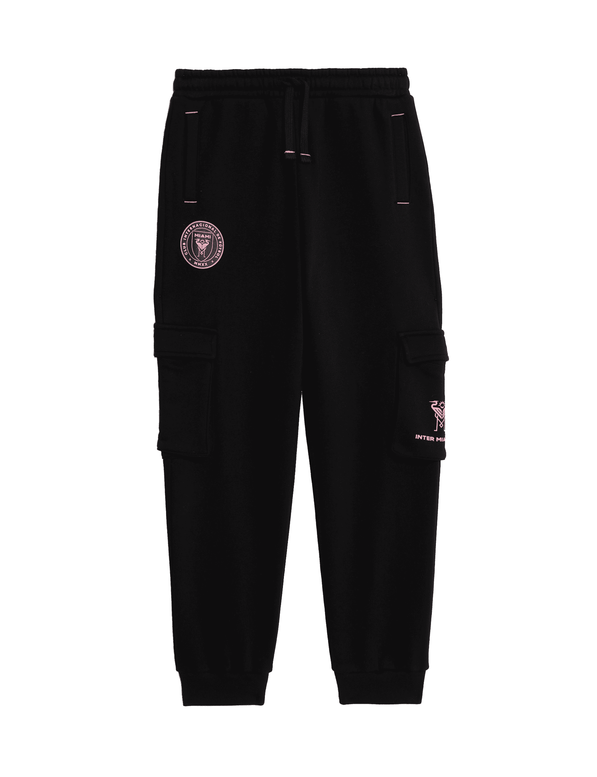 M&S Collection Cotton Rich Inter Miami Football Joggers (6-16 Yrs) - 13-14 - Black, Black