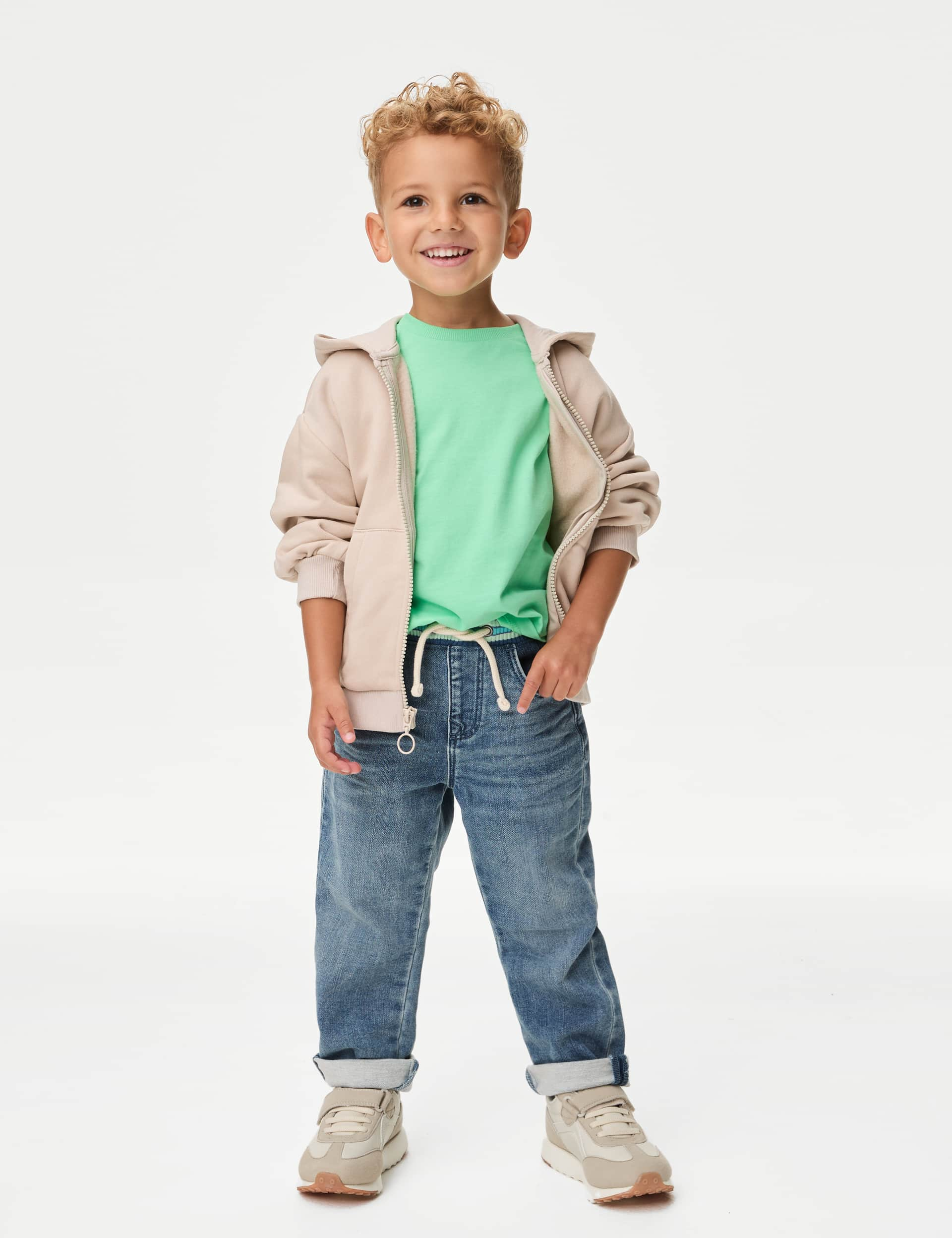 M&S Boys Regular Comfort Waist Denim Jeans (2-8 Yrs) - 2-3 Y, Black Denim,Denim,Dark Denim