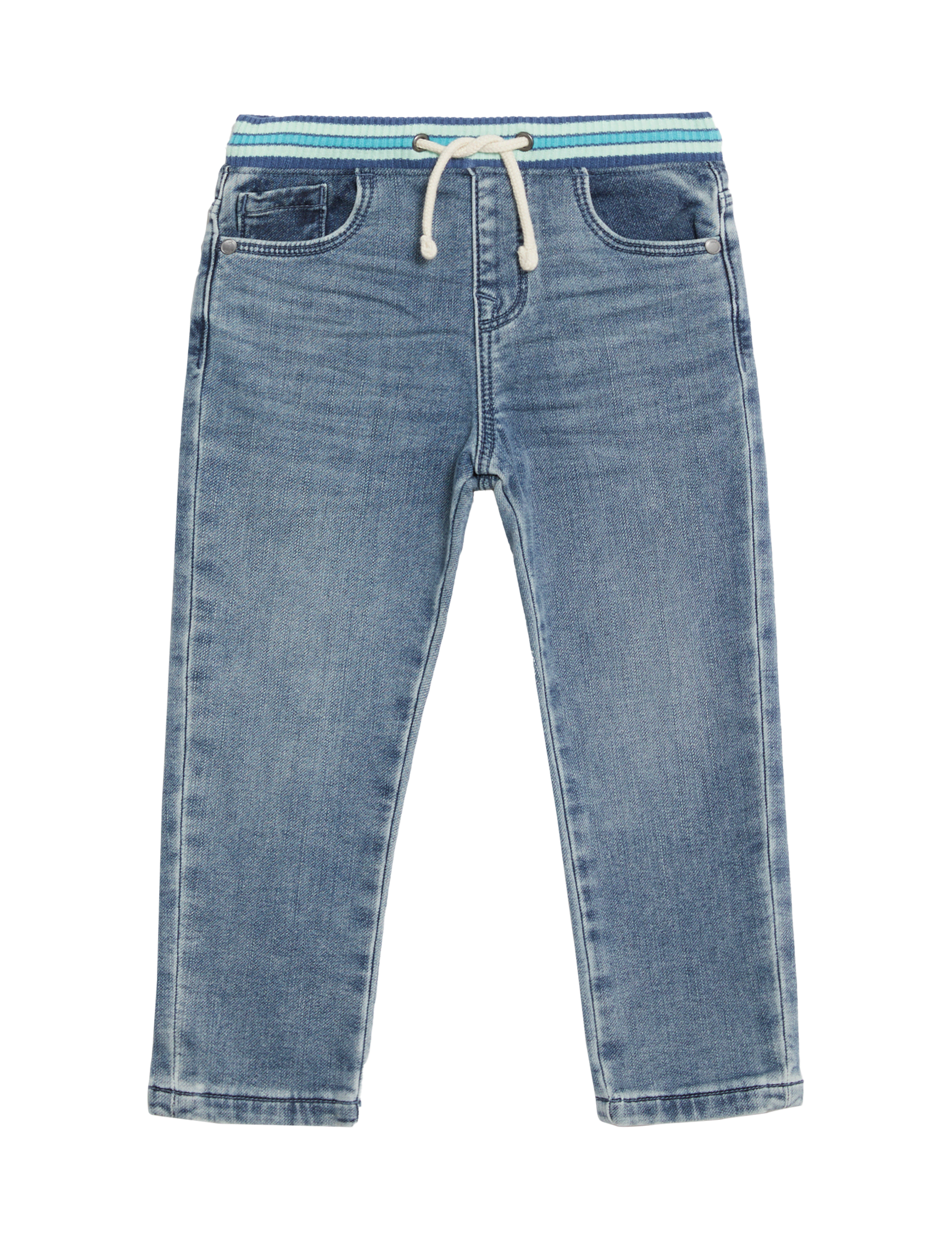 M&S Collection Boys Regular Comfort Waist Denim Jeans (2-8 Yrs) - 2-3 Y, Denim,Dark Denim